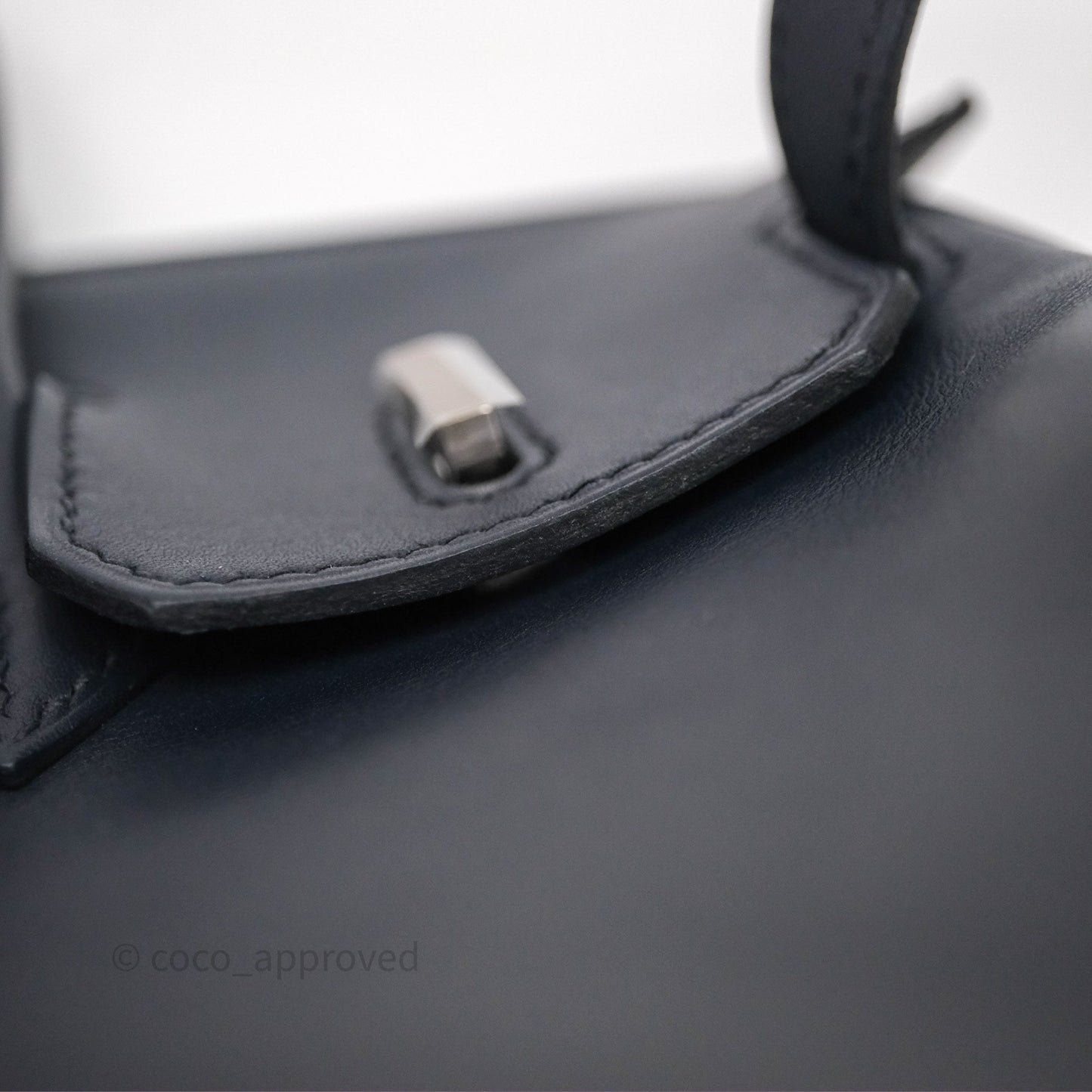Hermes Birkin 25 Indigo Blue Swift Palladium Hardware