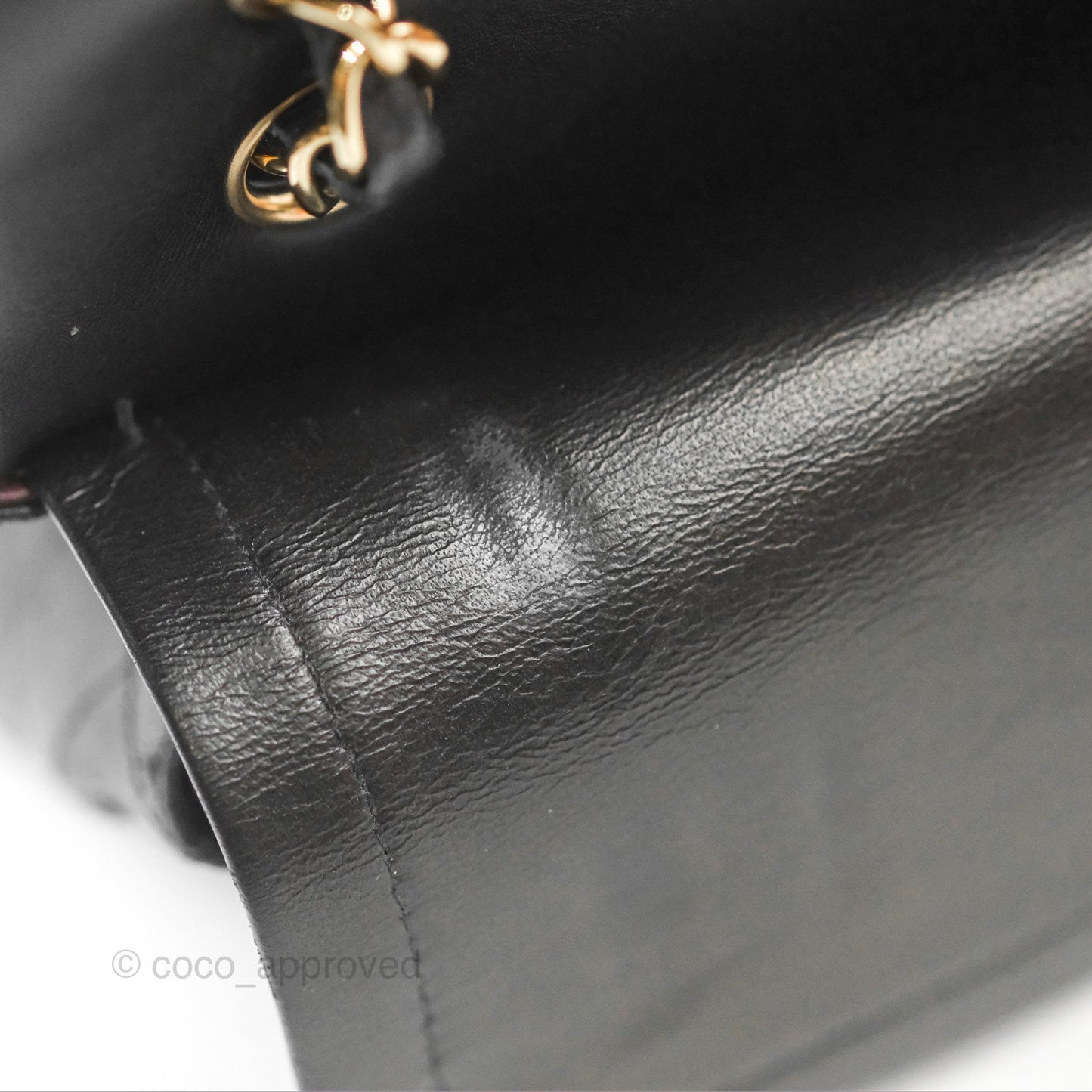 Chanel Classic M/L Medium Flap Quilted Black Lambskin Gold Hardware