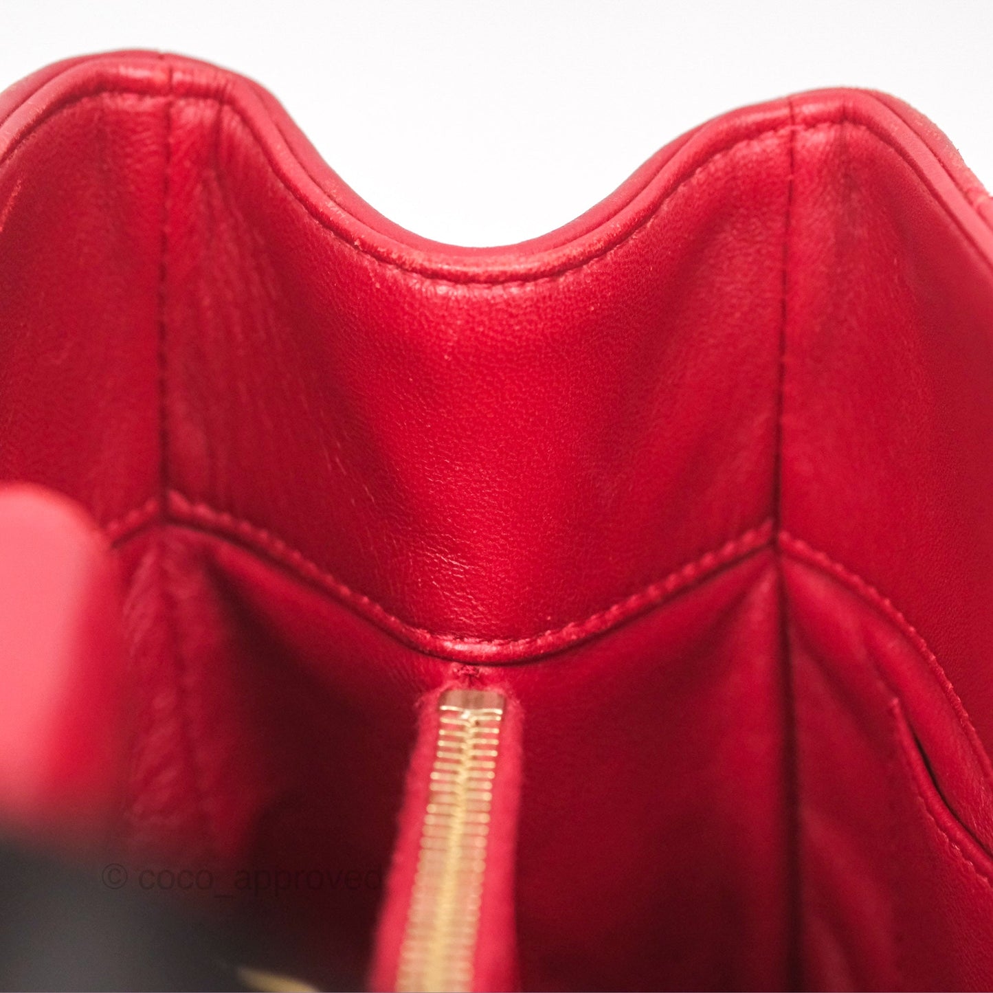 Chanel Tote Bag Red Lambskin Aged Gold Hardware
