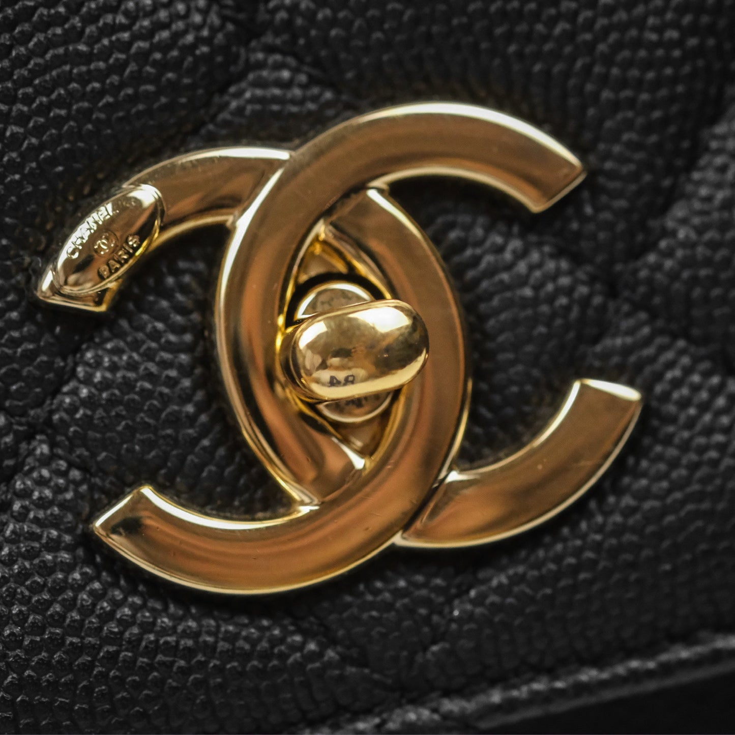 Chanel Quilted Large Business Affinity Flap Black Caviar Gold Hardware