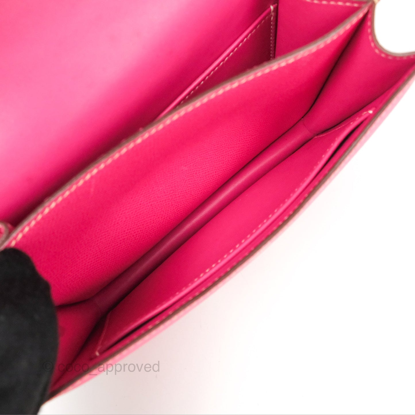Hermès Constance Mini 18cm Rose Tyrien Epsom Palladium Hardware