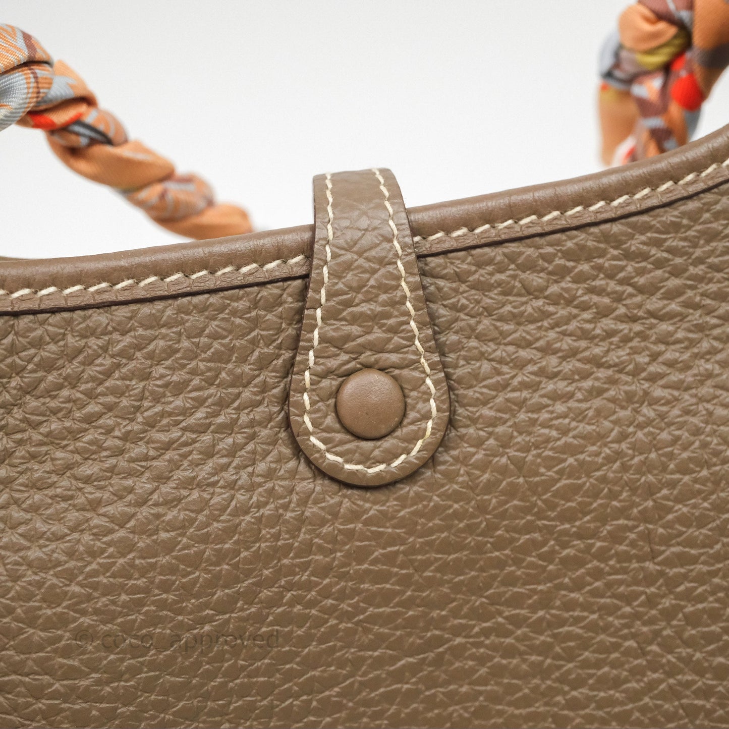 Hermès Mini Evelyne 16 Etoupe Clemence Palladium Hardware