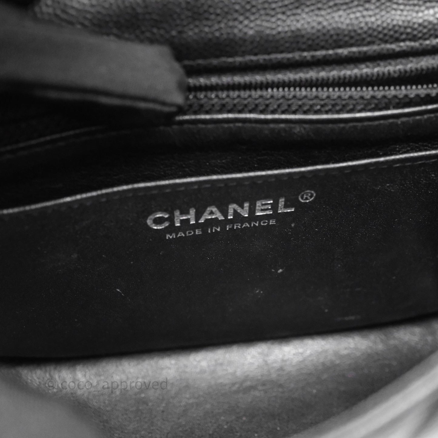 Chanel Mini Square Quilted Black Caviar Silver Hardware