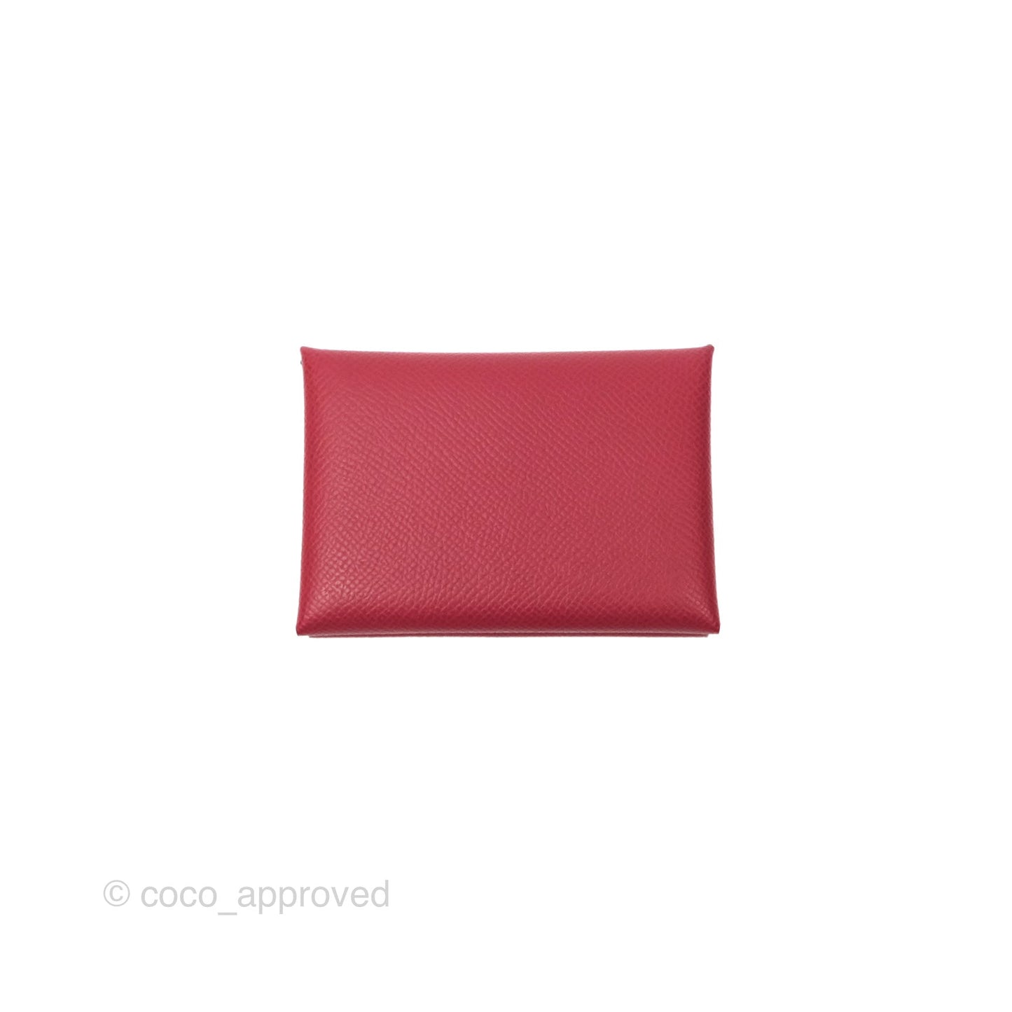 Hermès Calvi Duo Compact Card Holder Rouge Grenat Epsom