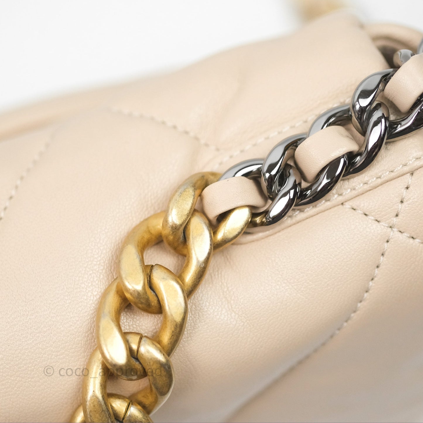 Chanel 19 Small Beige Mixed Hardware