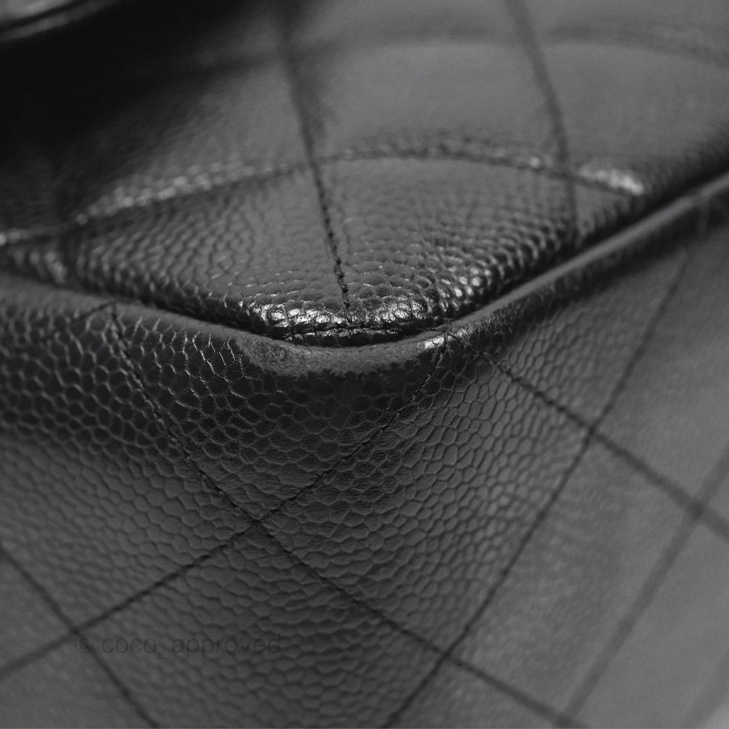Chanel Jumbo Single Flap Black Caviar Silver Hardware⁣⁣