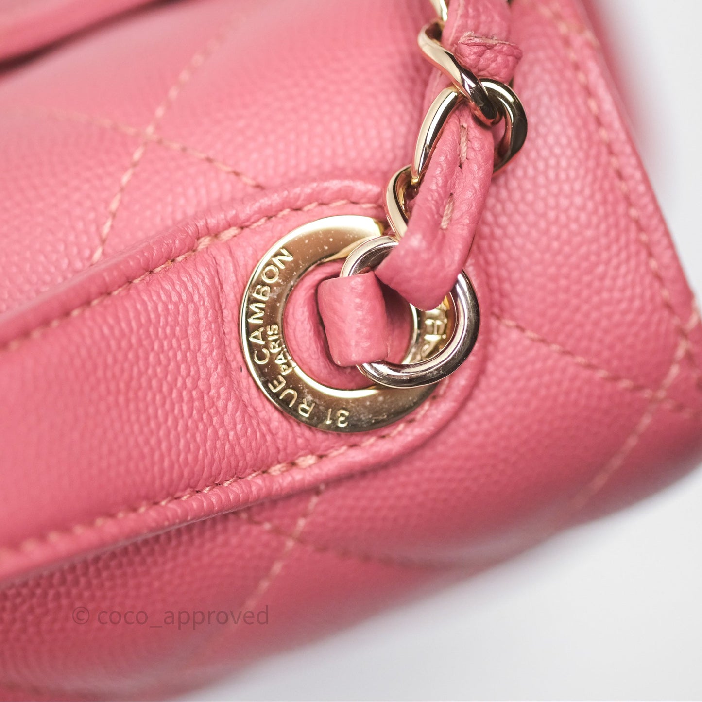Chanel Quilted Medium Business Affinity Flap Rose Pink Caviar Gold Hardware