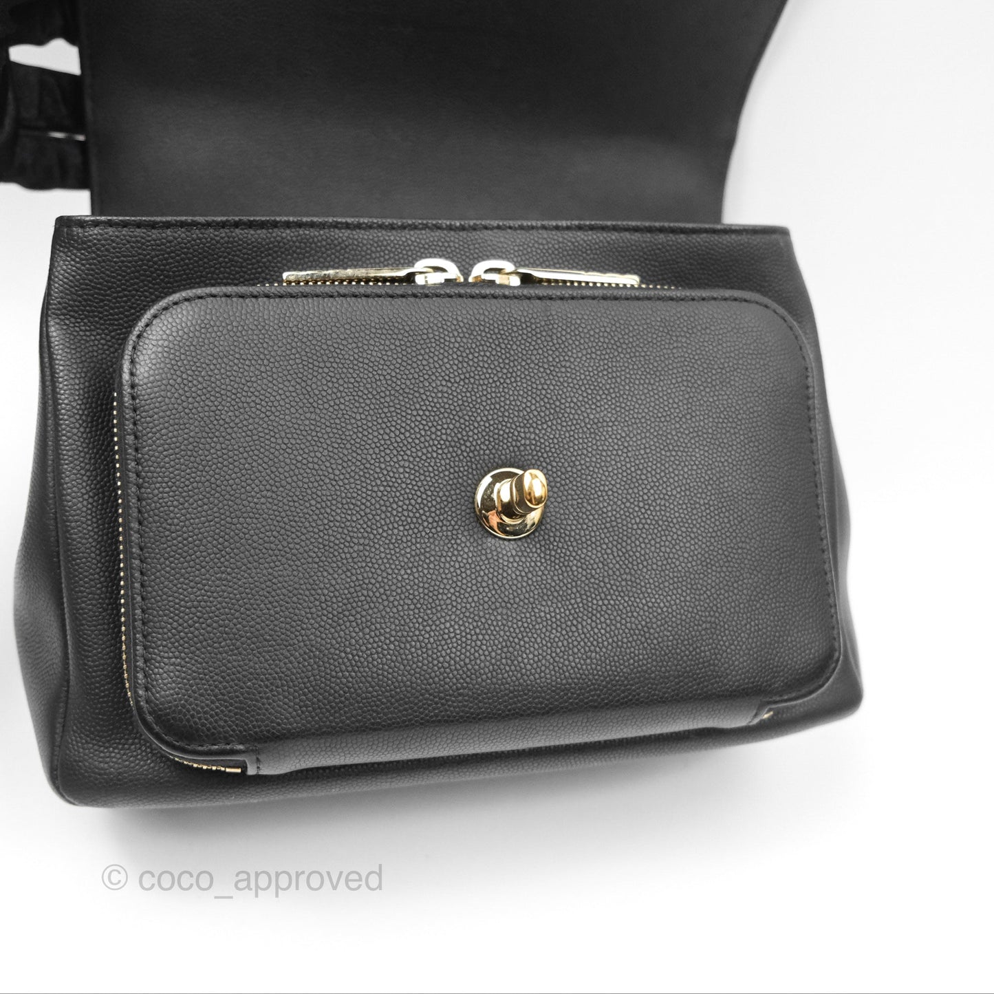 Chanel Quilted Medium Business Affinity Flap Matte Black Caviar Gold Hardware