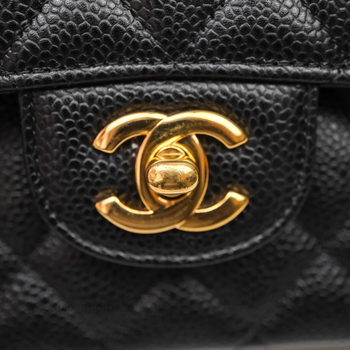 Chanel Medium Classic Flap Quilted Black Caviar Gold Hardware