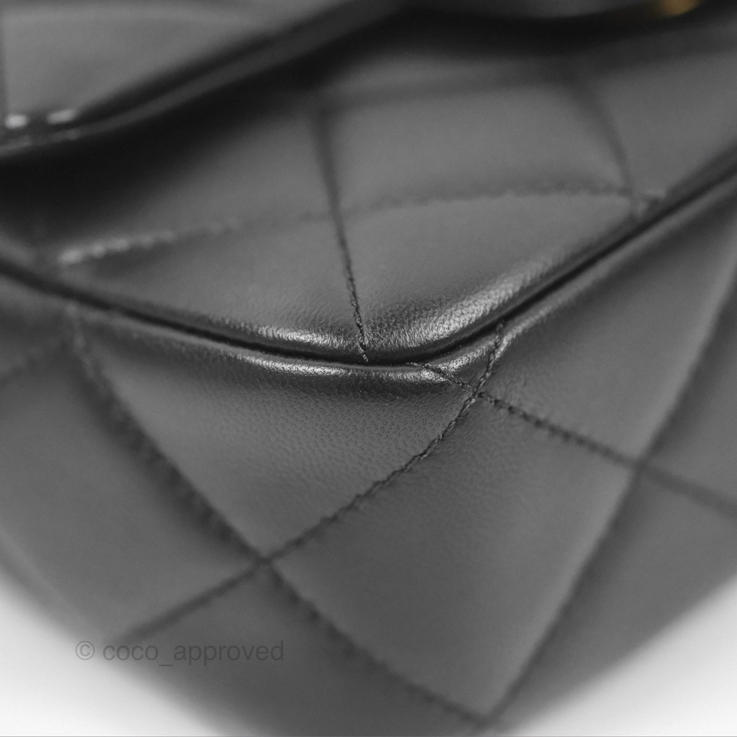 Chanel Quilted My Perfect Mini With Pearl Black Lambskin Gold Hardware