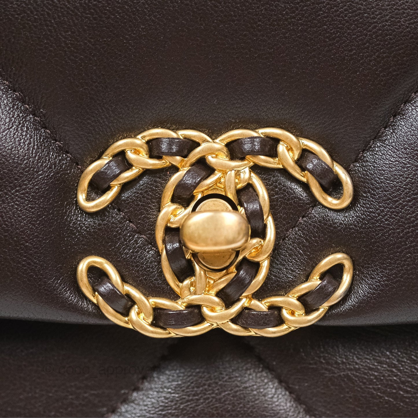Chanel 19 Small Dark Brown Mixed Hardware