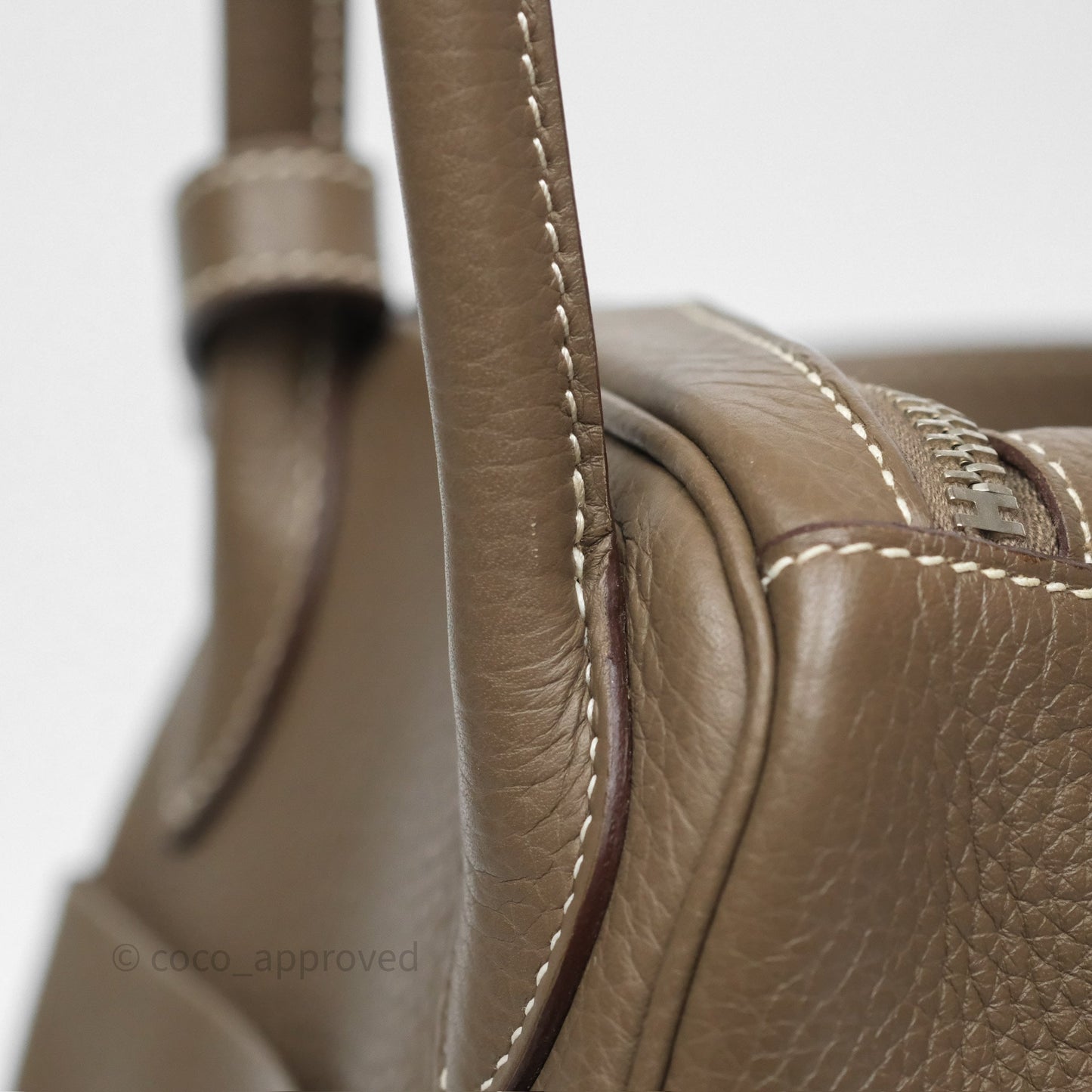 Hermès Lindy 30 Etoupe 18 Clemence Palladium Hardware