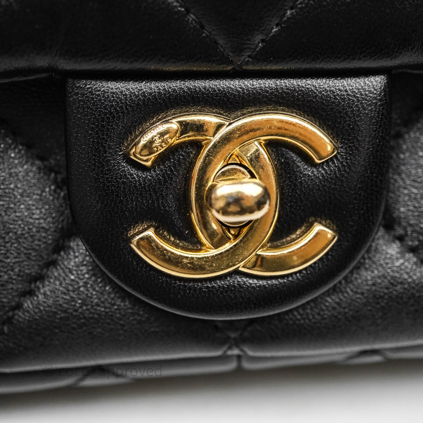 Chanel Small Funky Town Black Lambskin Aged Gold Hardware