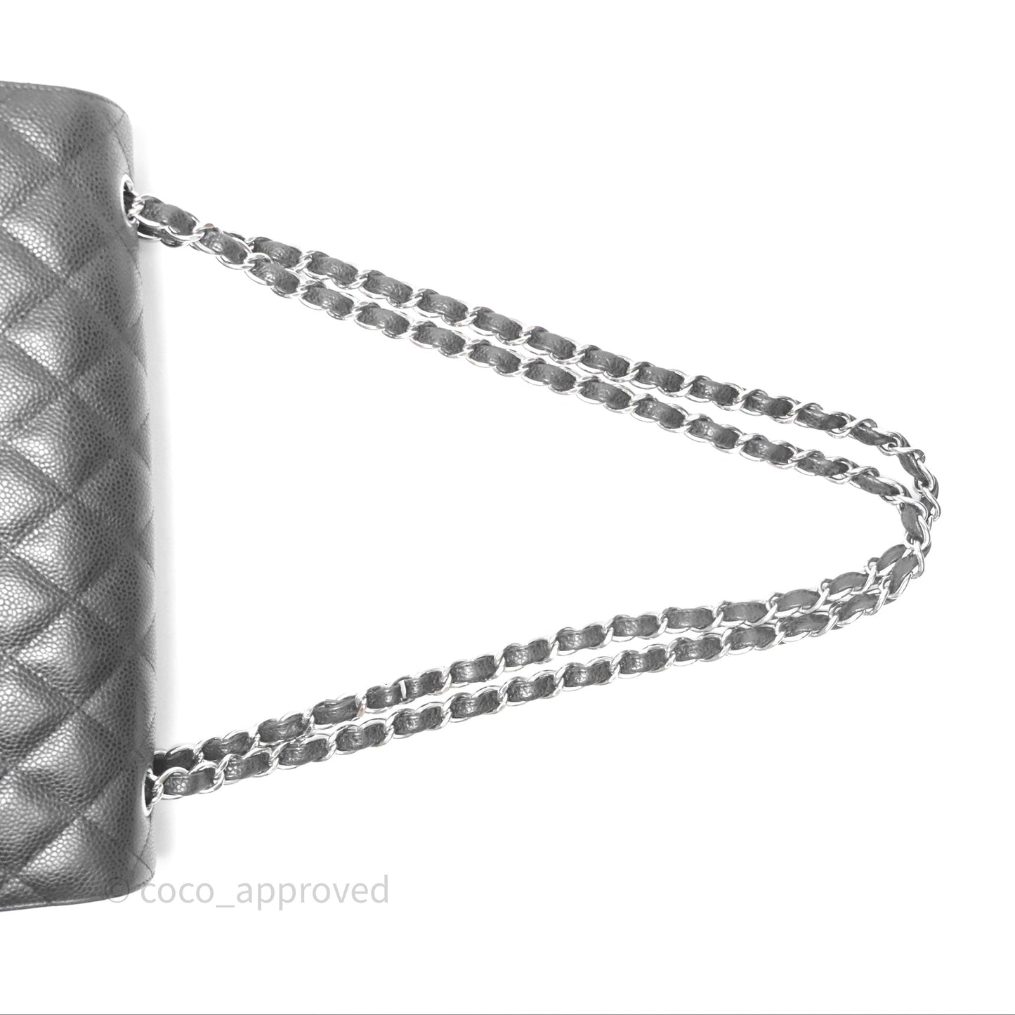 Chanel Jumbo Double Flap Black Caviar Silver Hardware⁣⁣