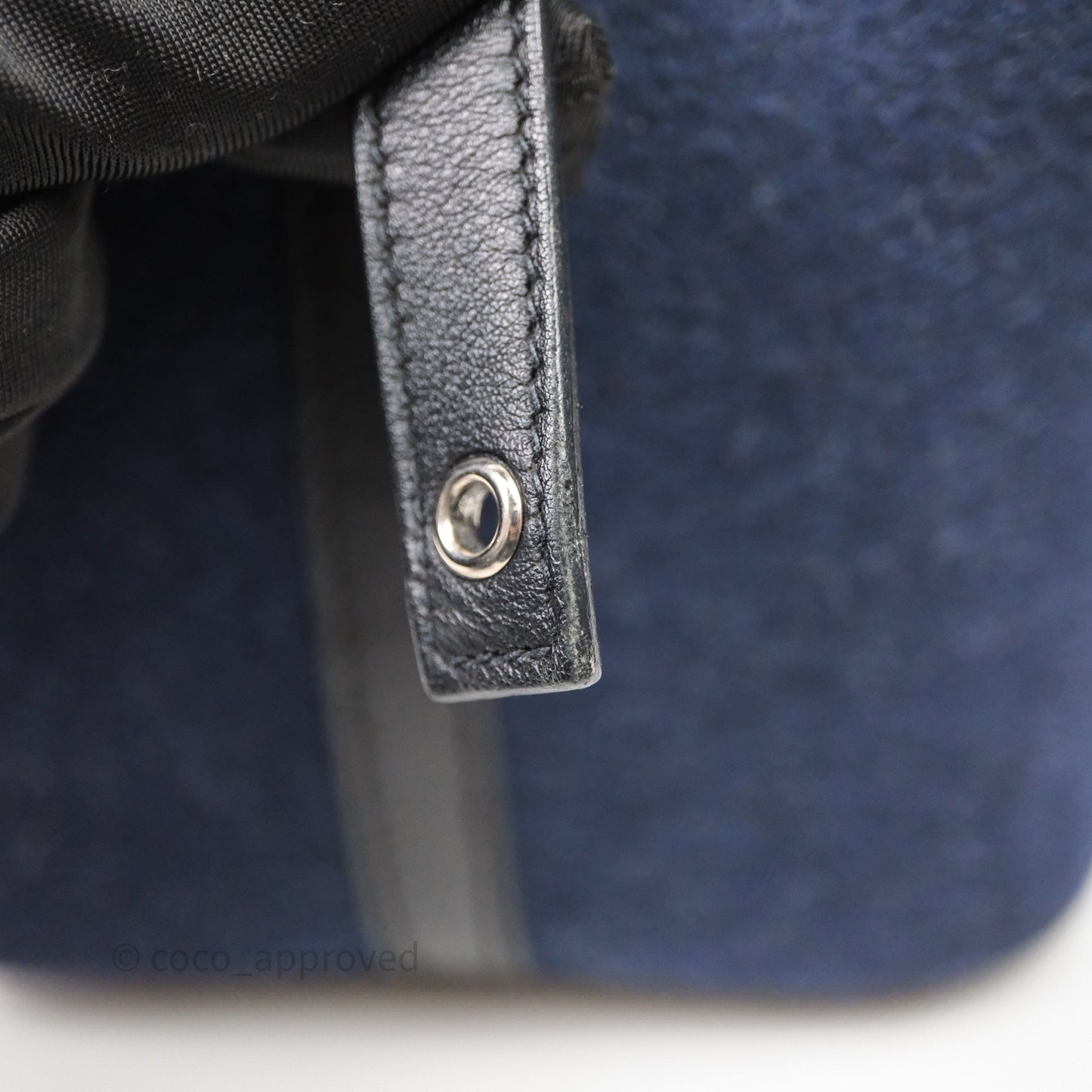 Hermès Picotin 18 Bleu Nuit 2Z / Swift Noir 89 Wool Feutre Swift Palladium Hardware