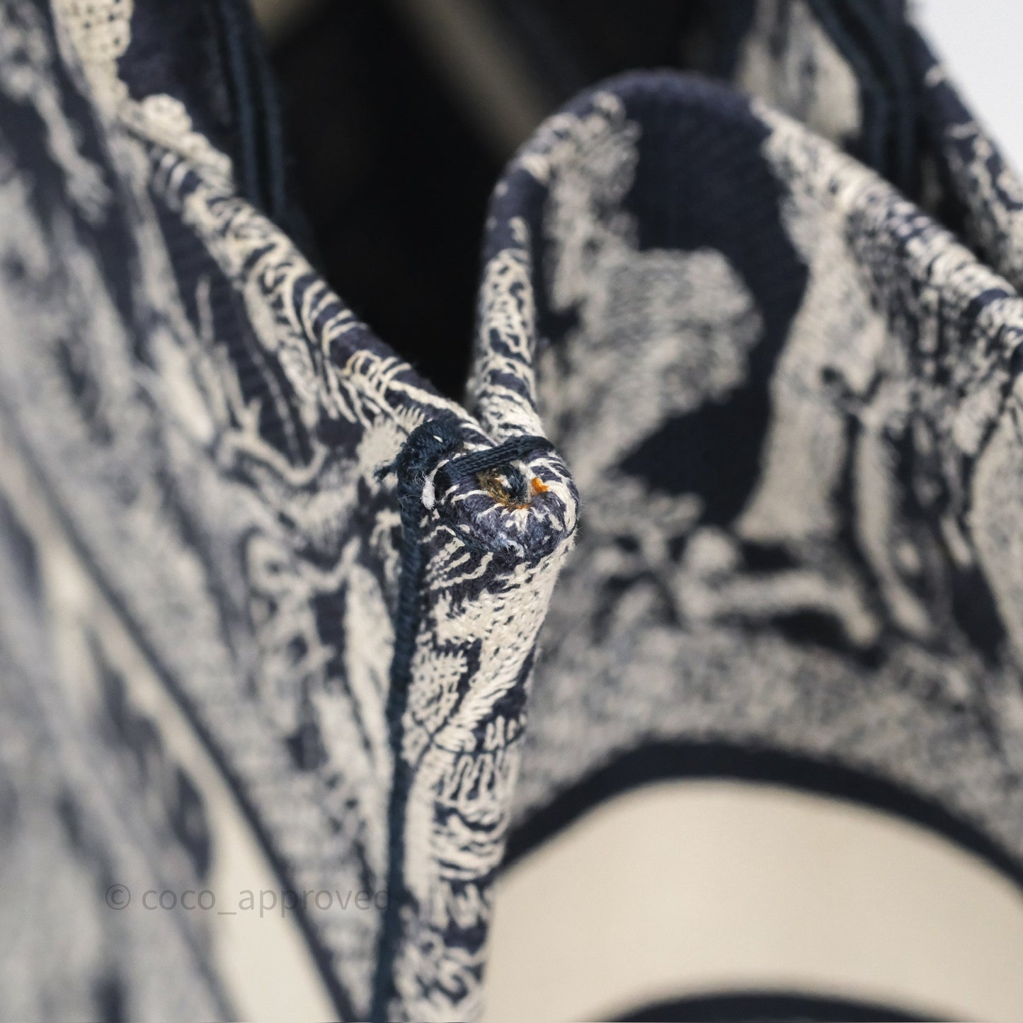 Dior New Small Book Tote Embroidered Toile De Jouy Navy