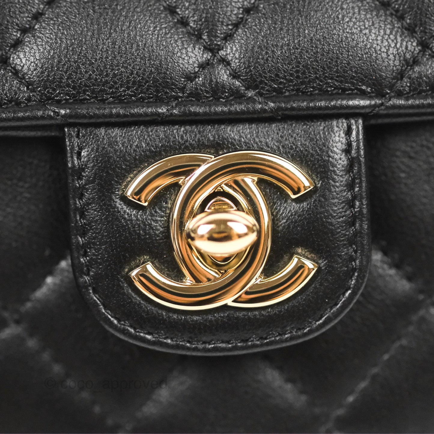 Chanel Small Heart Bag Black Lambskin Gold Hardware 22S