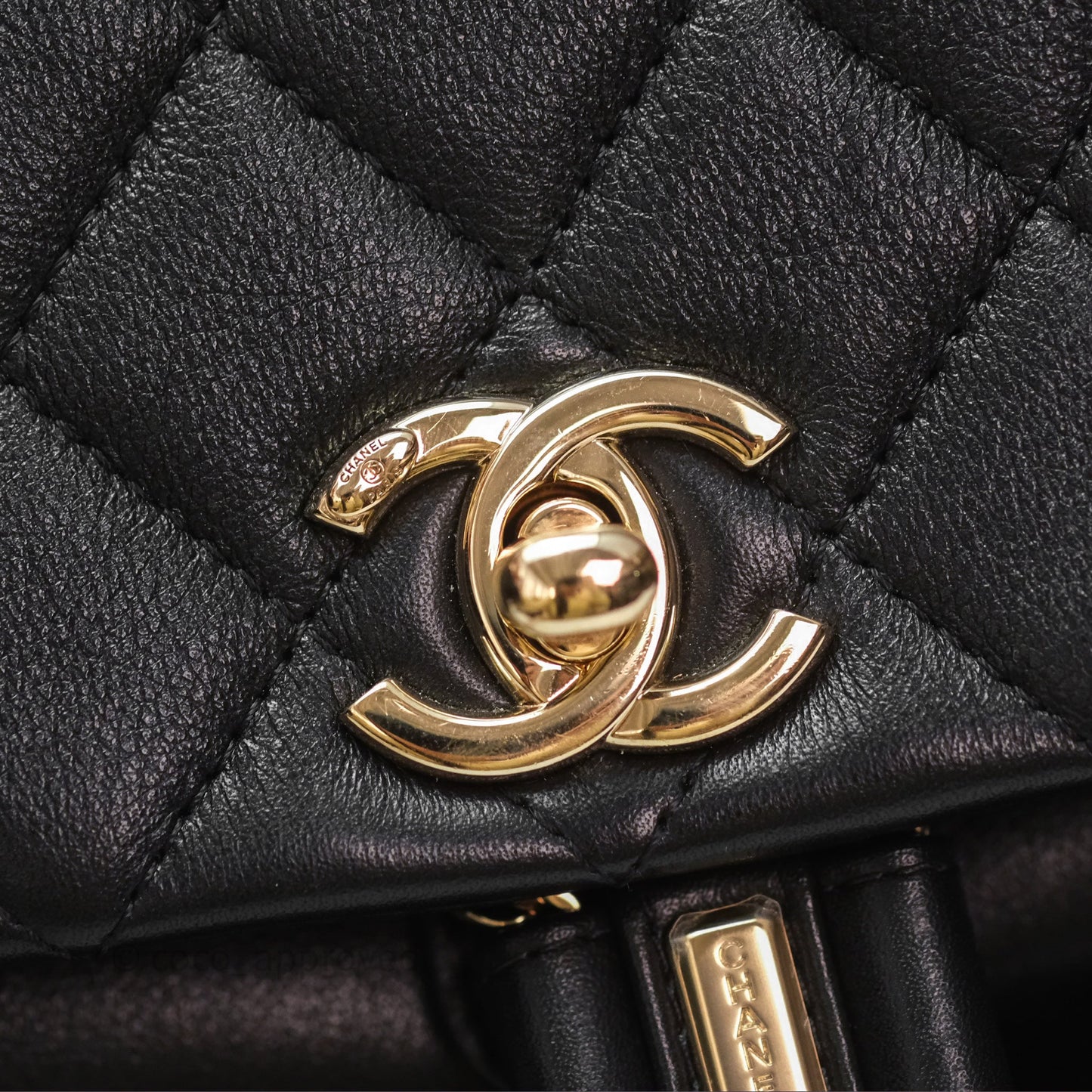 Chanel Quilted Large Duma Drawstring Backpack Black Calfskin