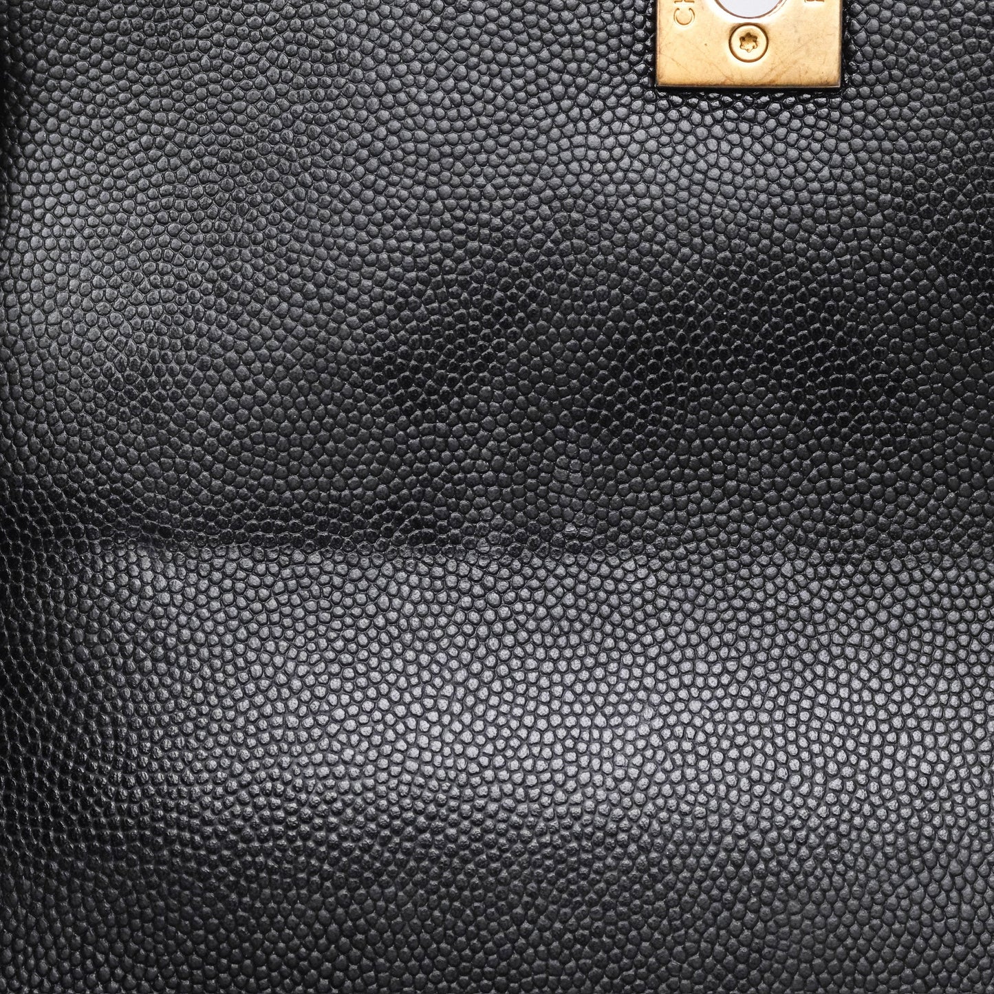 Chanel Small Coco Handle Chevron Black Caviar Aged Gold Hardware Lizard Handle