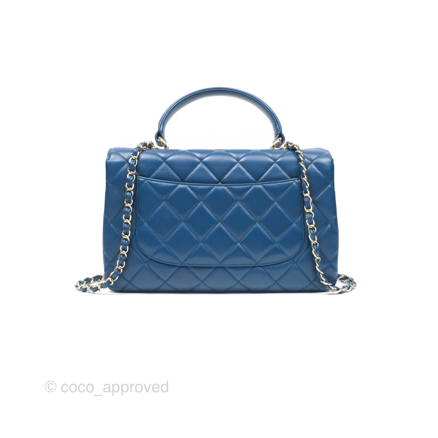 Chanel Medium Trendy CC Navy Blue Lambskin Gold Hardware