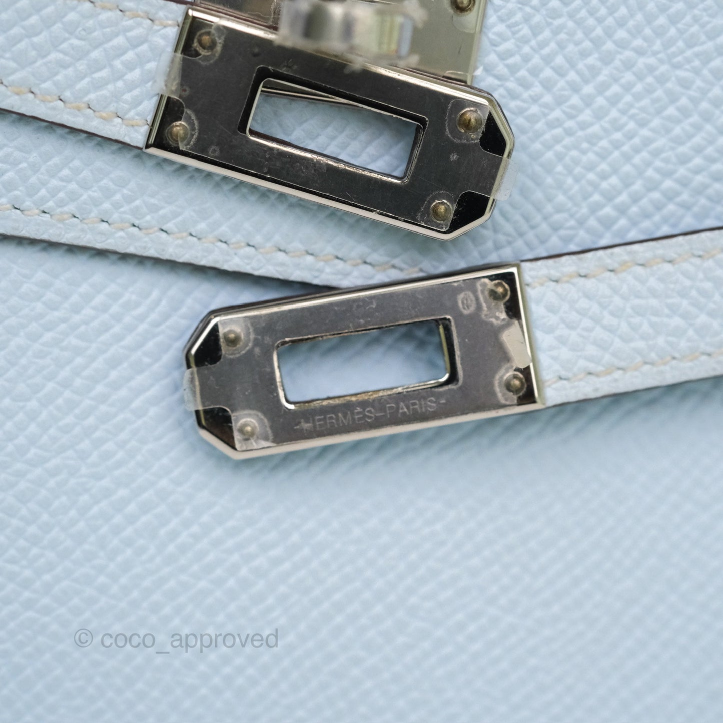 Hermès Kelly To Go Wallet Bleu Brume T0 Epsom Palladium Hardware