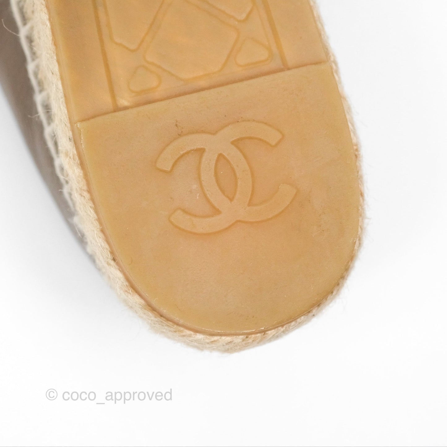 Chanel Espadrille Brown Leather Size 40