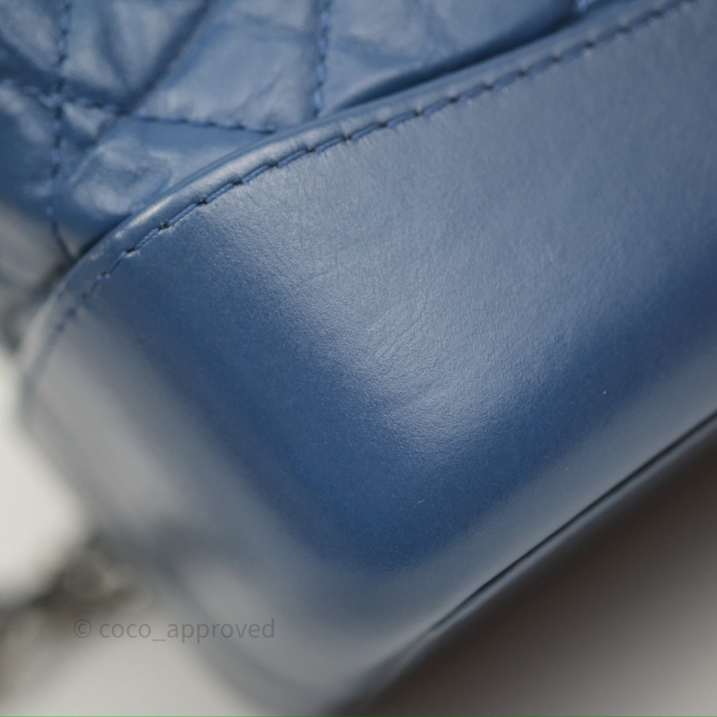 Chanel Small Gabrielle Backpack Blue Aged Calfskin