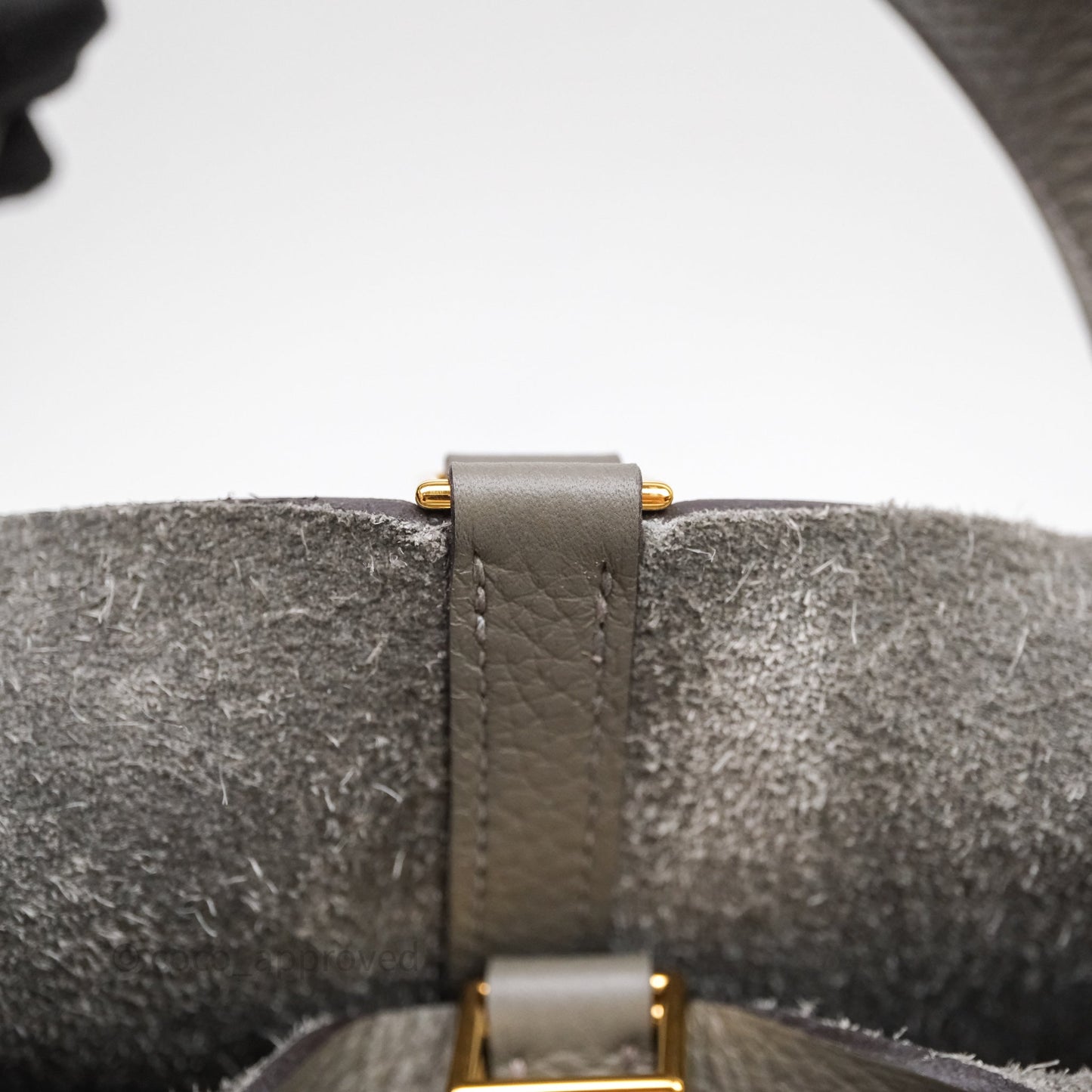 Hermès Picotin 18 Gris Meyer 0L Clemence Gold Hardware