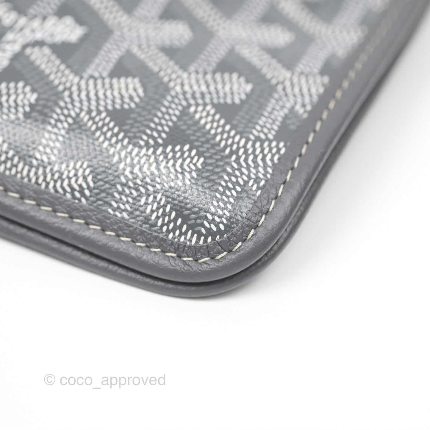 Goyard Plumet Pocket Wallet Grey Goyardine Canvas