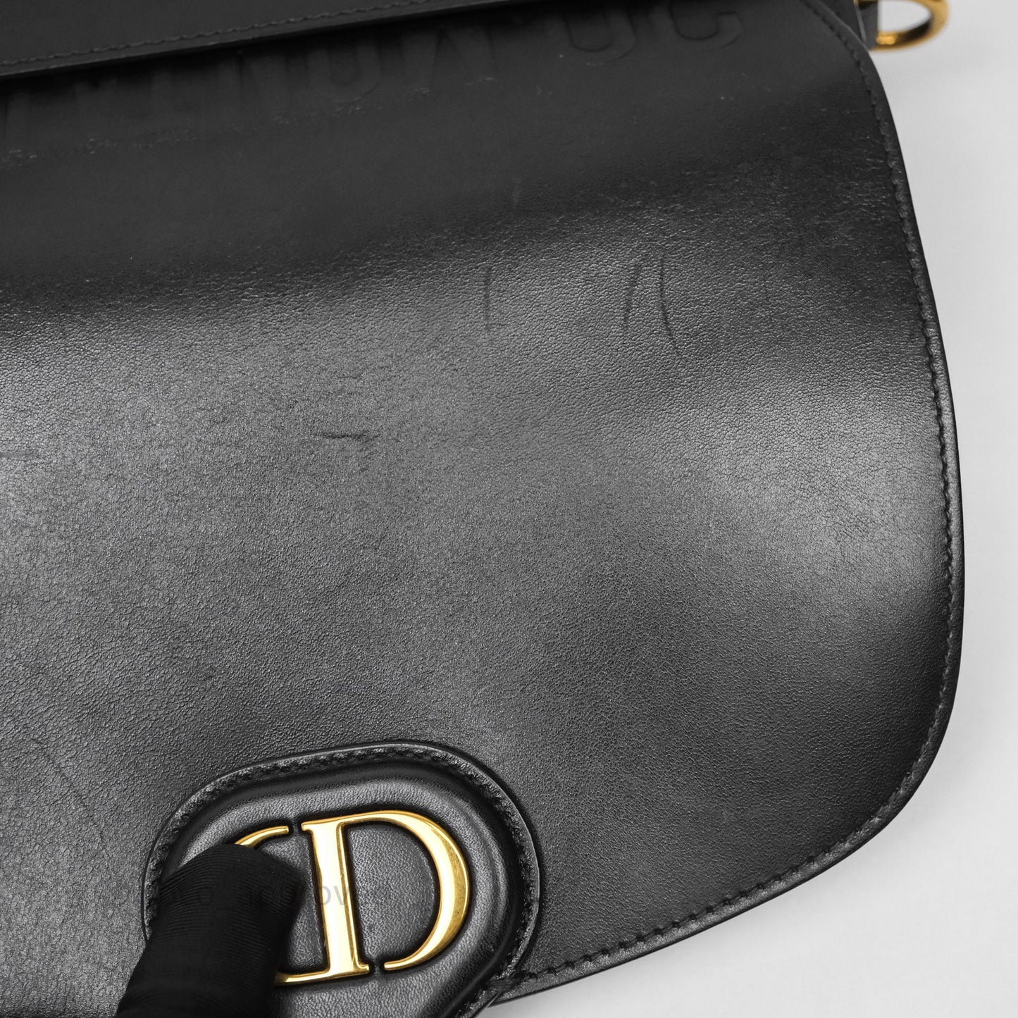 Christian Dior Medium Bobby Flap Black Box Calfskin