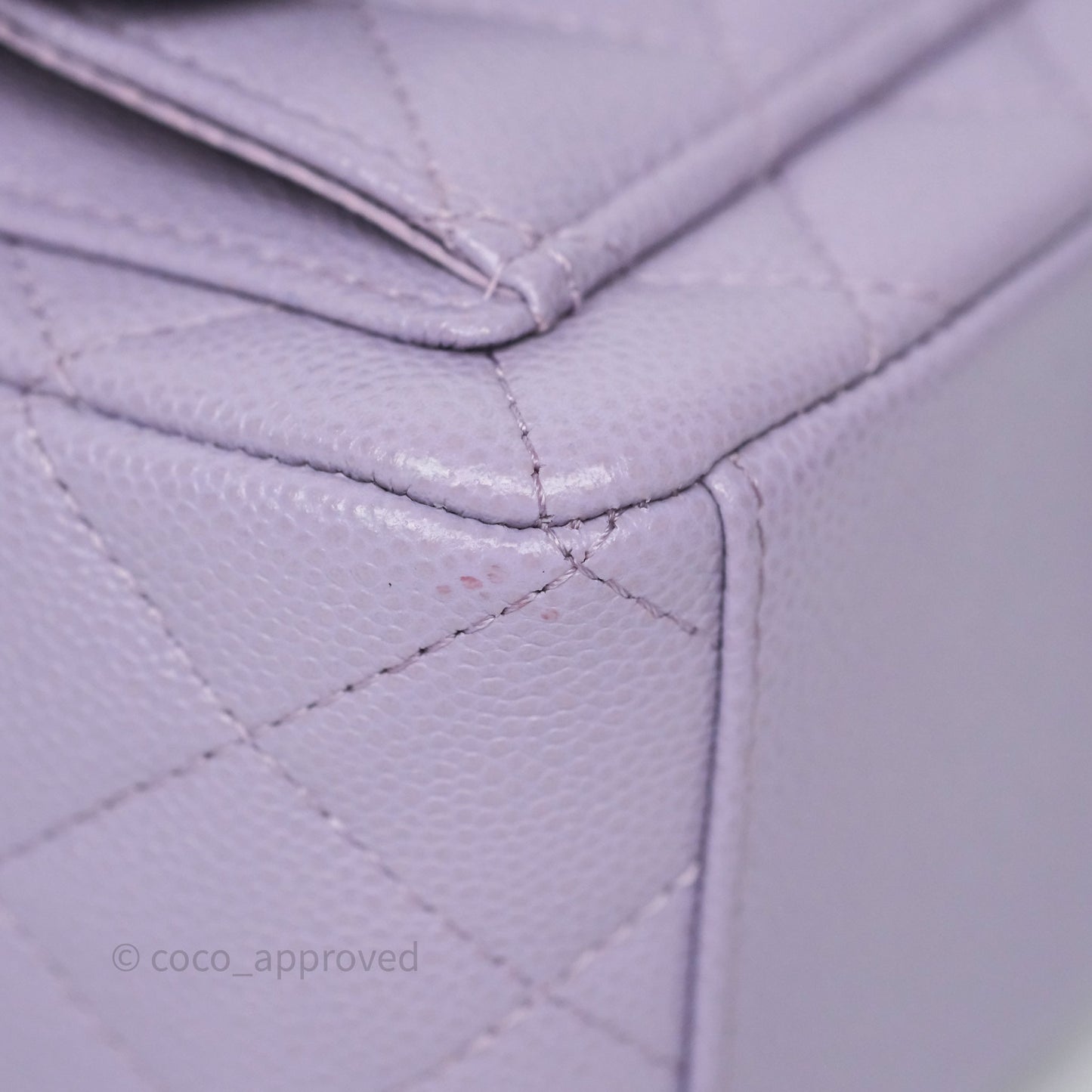 Chanel Classic Mini Backpack Lilac Caviar Silver Hardware