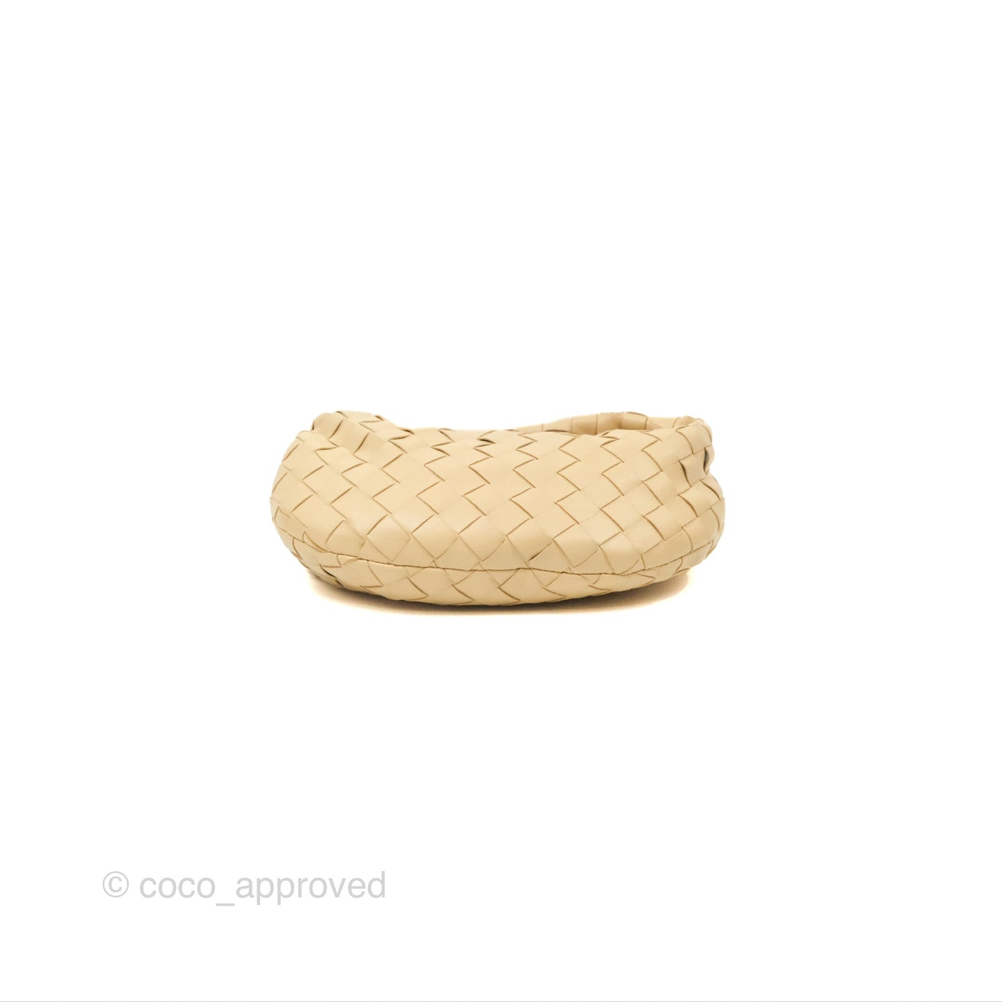 Bottega Veneta Mini Jodie Clutch Bag Intrecciato Porridge Lambskin Gold Hardware