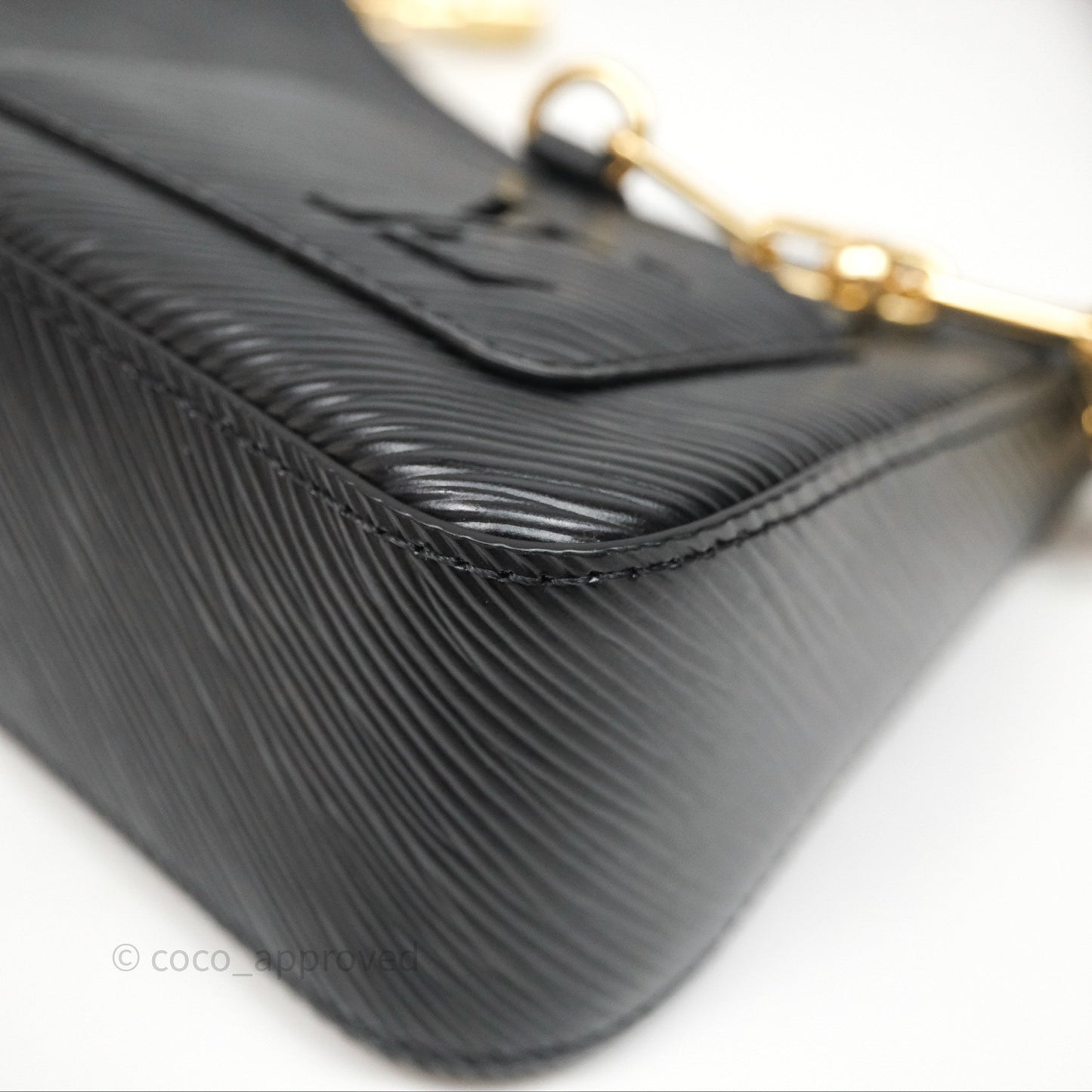 Louis Vuitton TM Epi Marellini Bag Monogram Black Gold Hardware