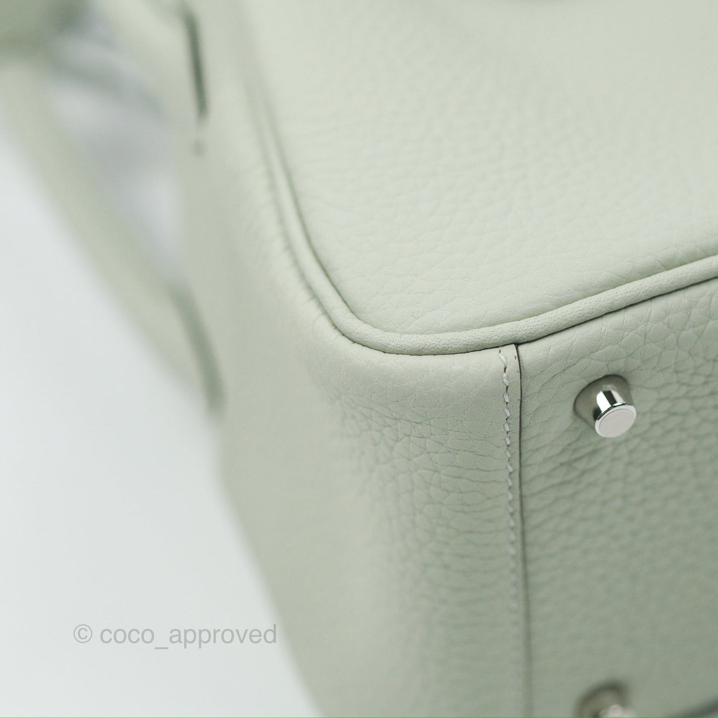 Hermès Mini Lindy 20 Gris Neve Clemence Palladium Hardware