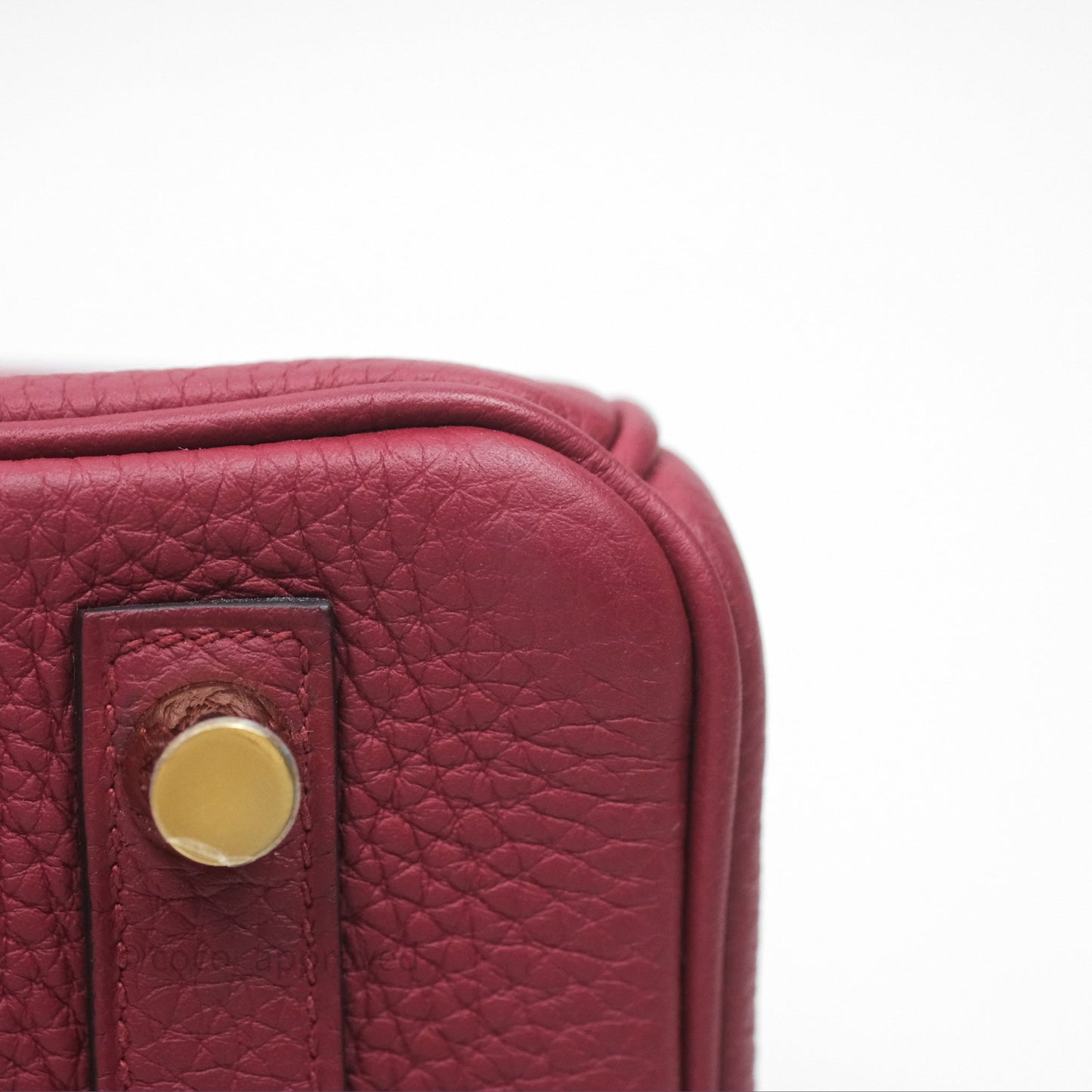 Hermès Birkin 25 Retourne Rouge Grenat Togo Gold Hardware