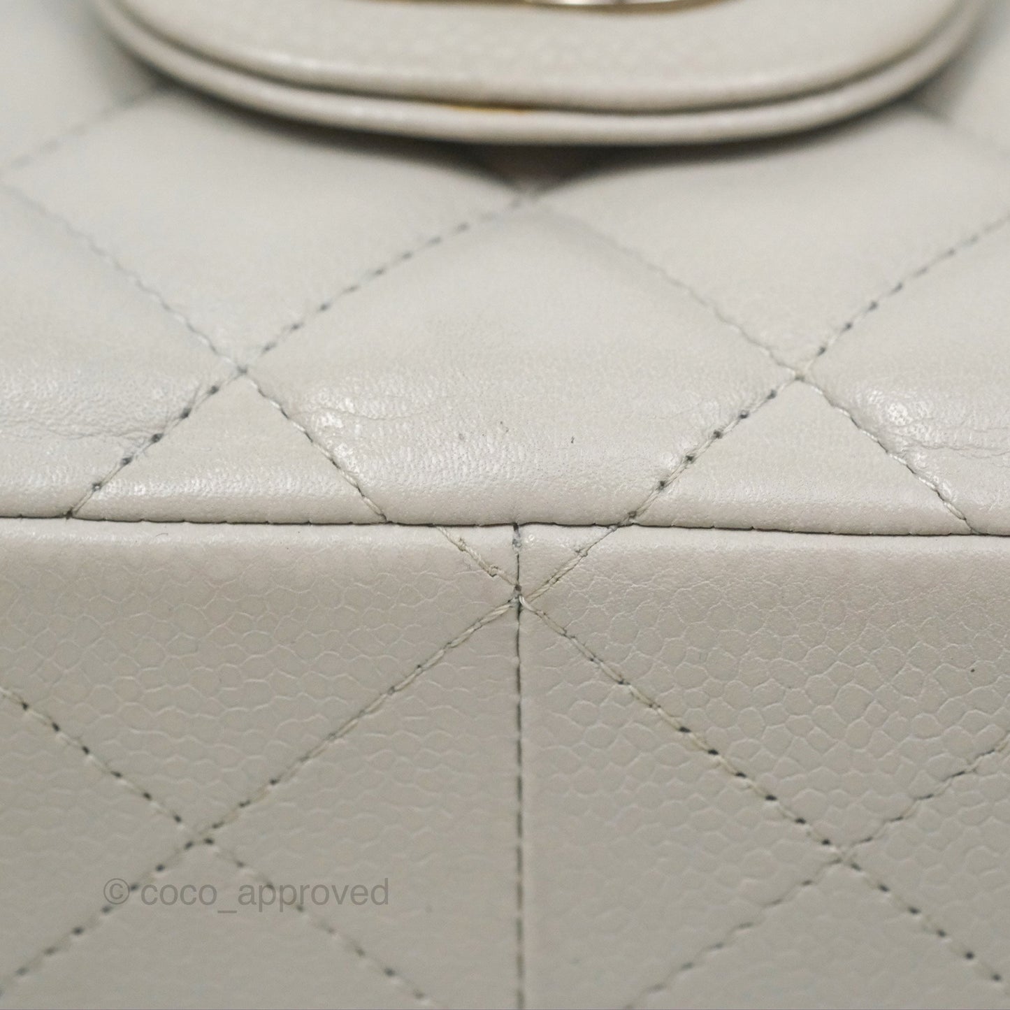 Chanel Jumbo Double Flap Light Grey Caviar Silver Hardware⁣⁣