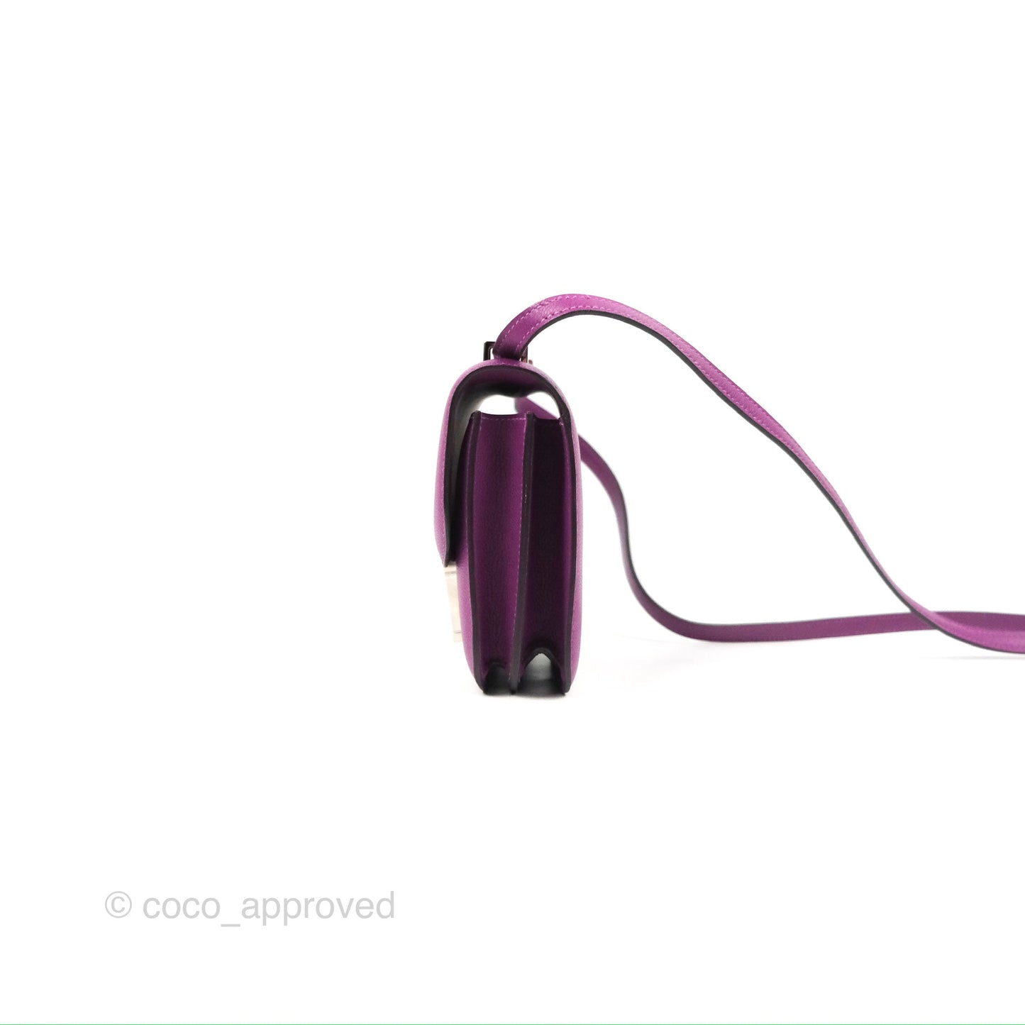 Hermès Constance Mini 18cm Anemone Evercolor Palladium Hardware