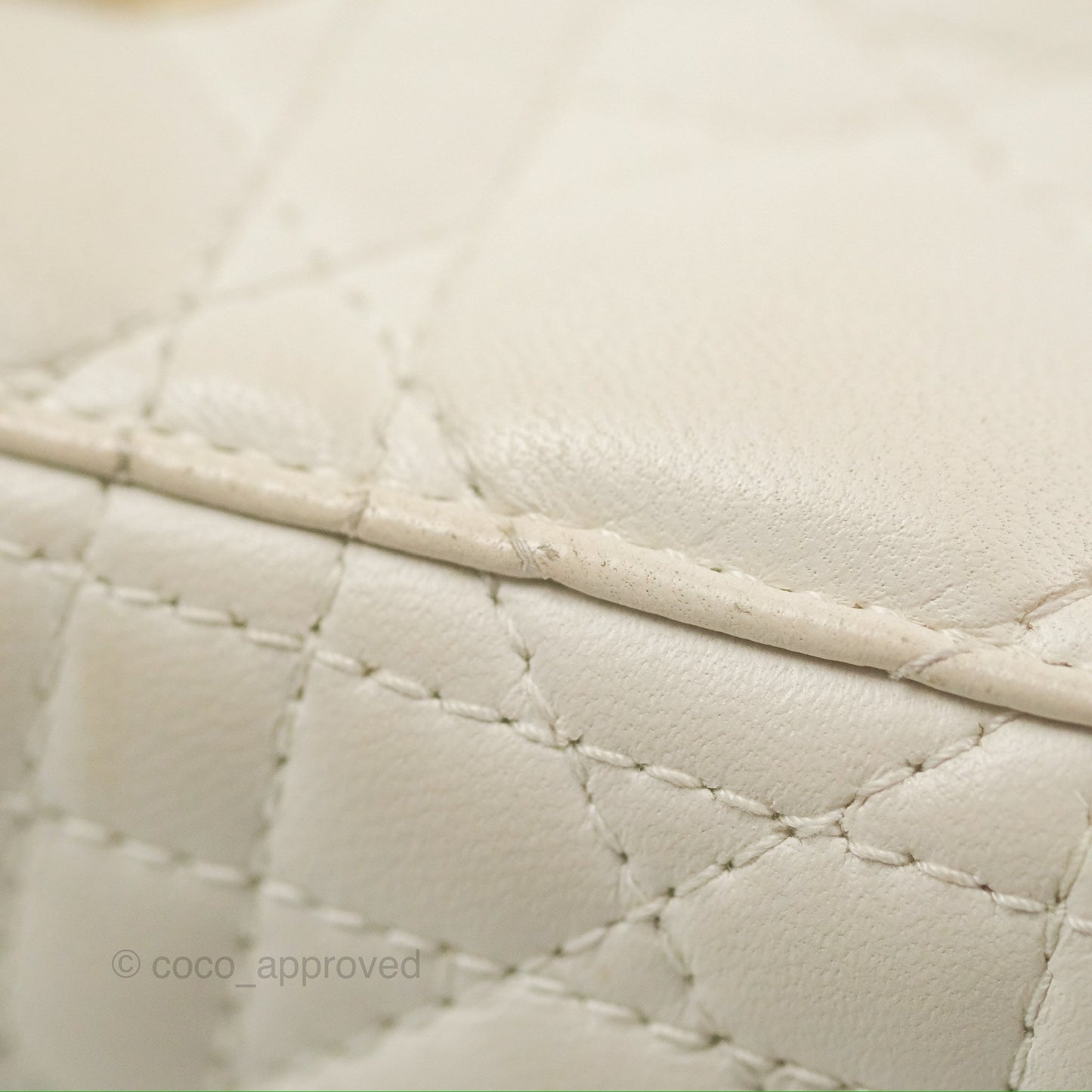 Christian Dior My ABCDior Lady Dior White Cannage Lambskin Gold Hardware