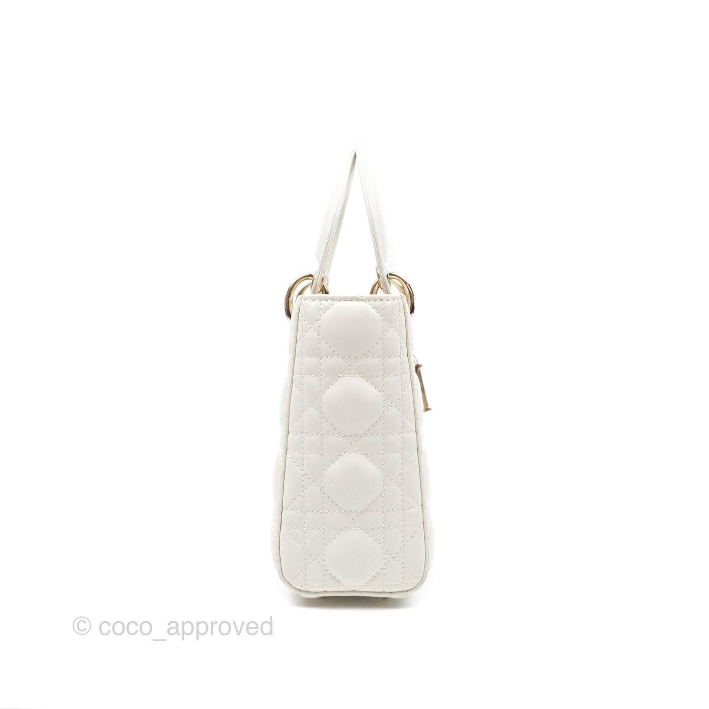 Christian Dior Small Lady Dior My ABCDior Bag Latte Cannage Lambskin