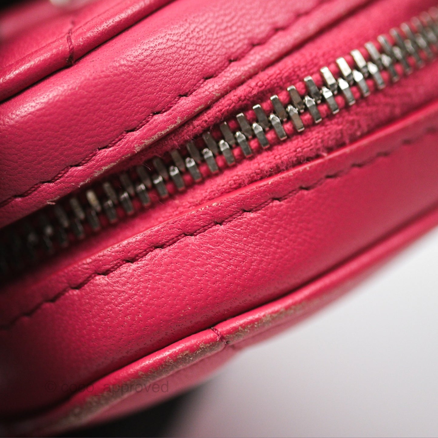 Chanel Quilted Phone Holder Pink Lambskin Silver Hardware