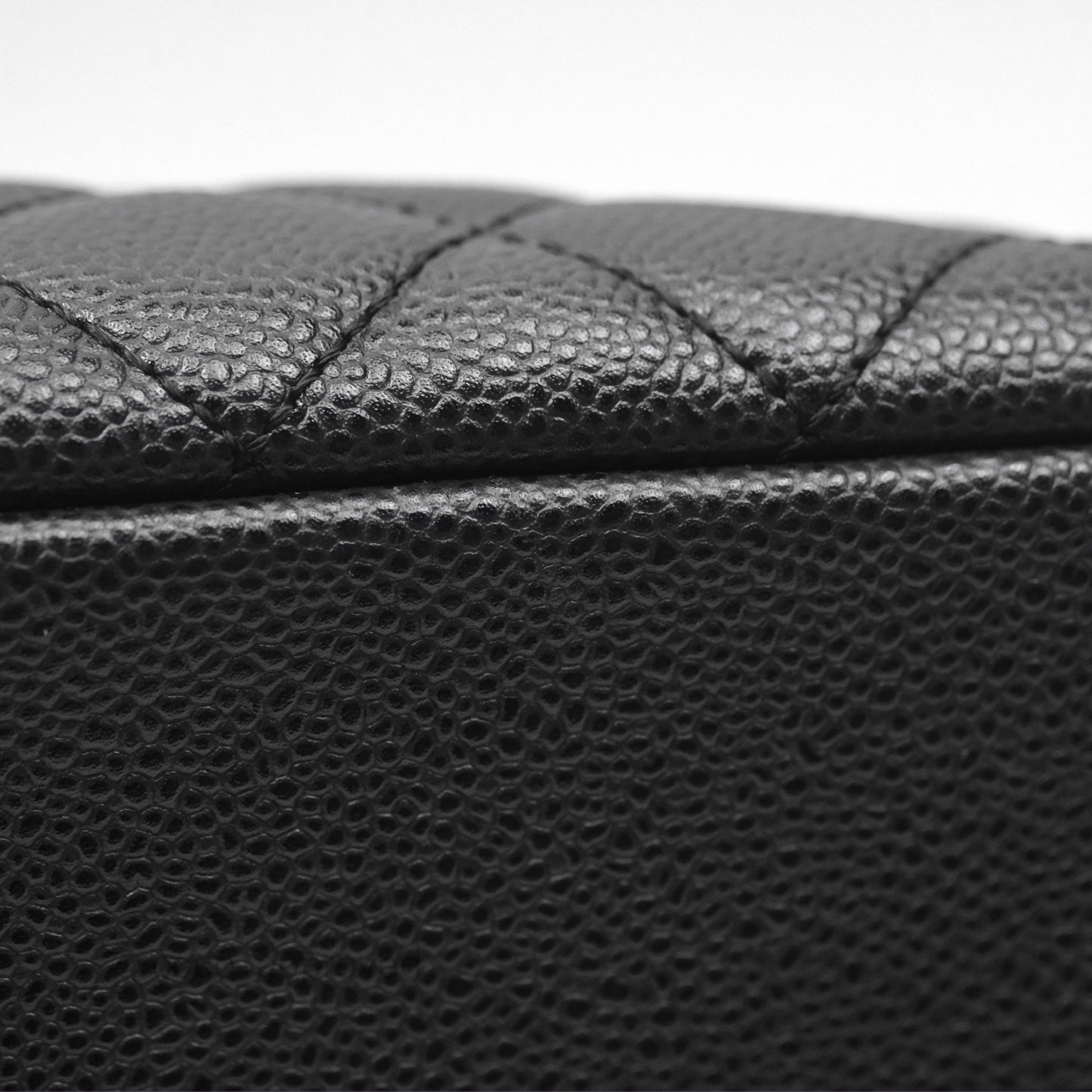 Chanel GST Black Caviar Silver Hardware