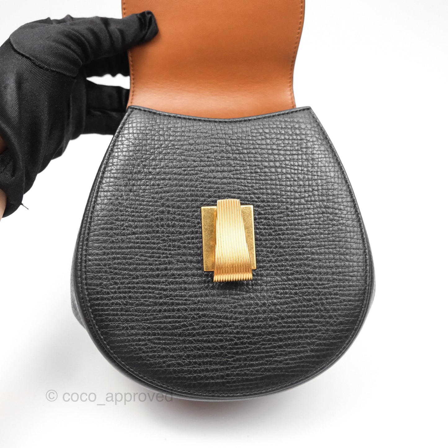 Bottega Veneta Palmellato Rounded Belt Bag Calfskin Black