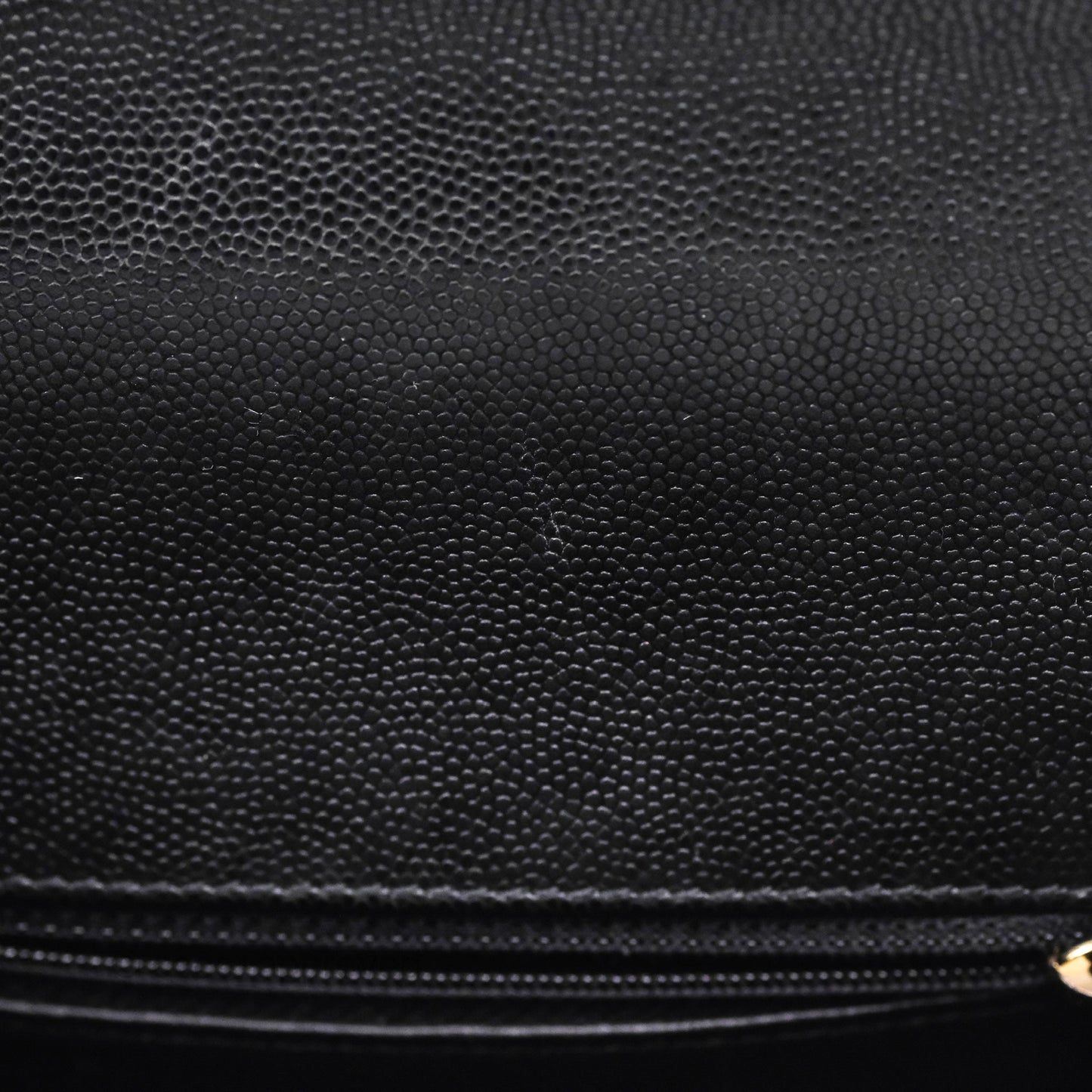 Chanel Small Coco Handle Chevron Black Caviar Aged Gold Hardware Lizard Handle