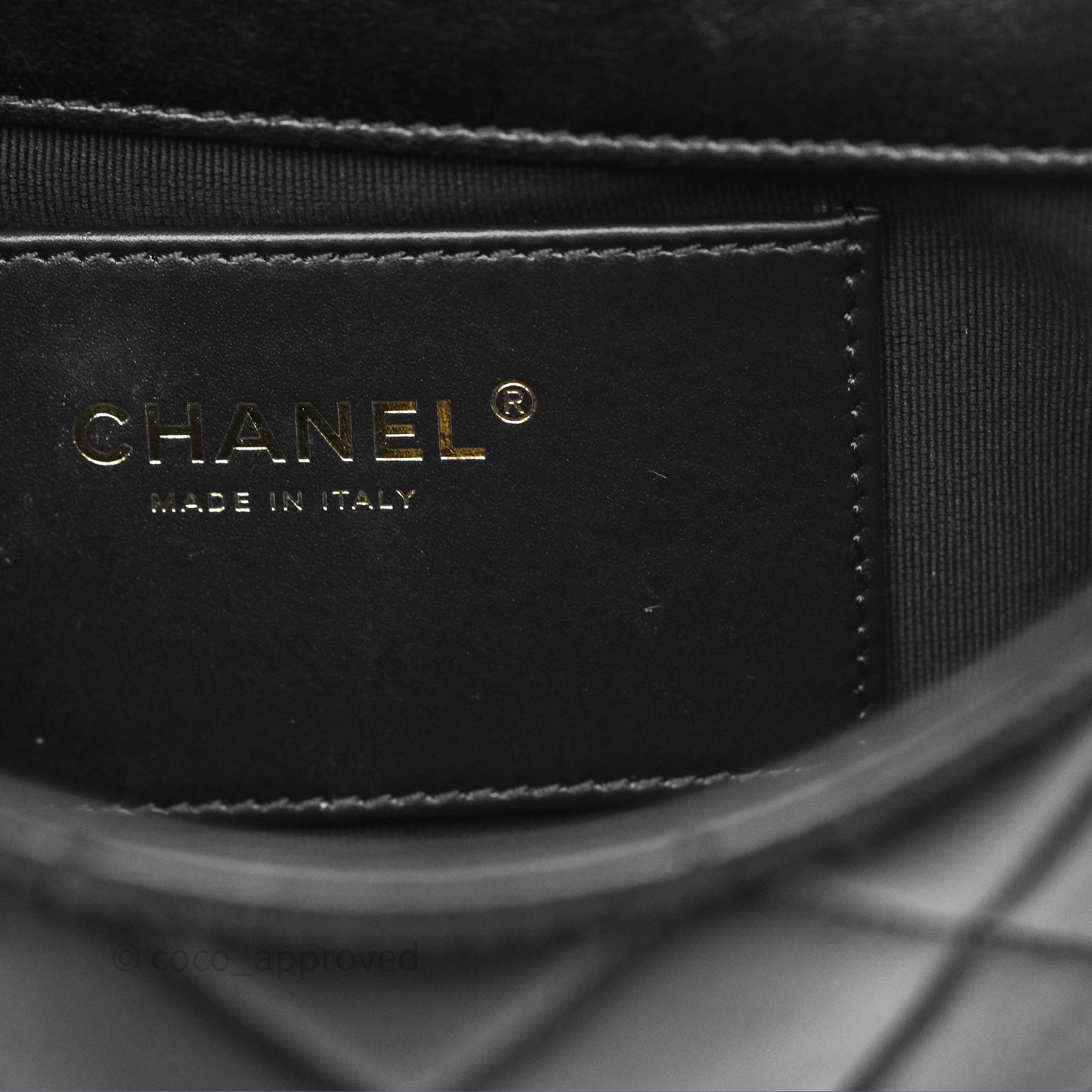 Chanel Flap Bag Black Lambskin Aged Gold Hardware 24P