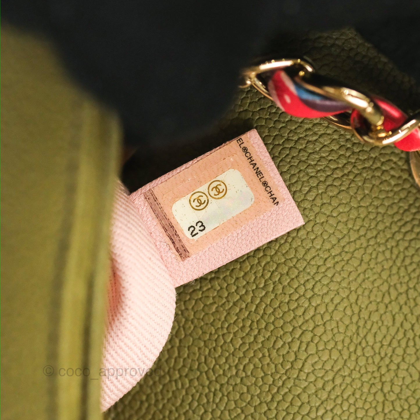 Chanel Small Cuba Top Handle Flap Khaki Caviar