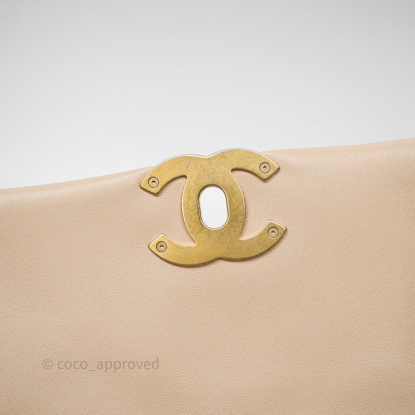 Chanel 19 Small Beige Lambskin Mixed Hardware