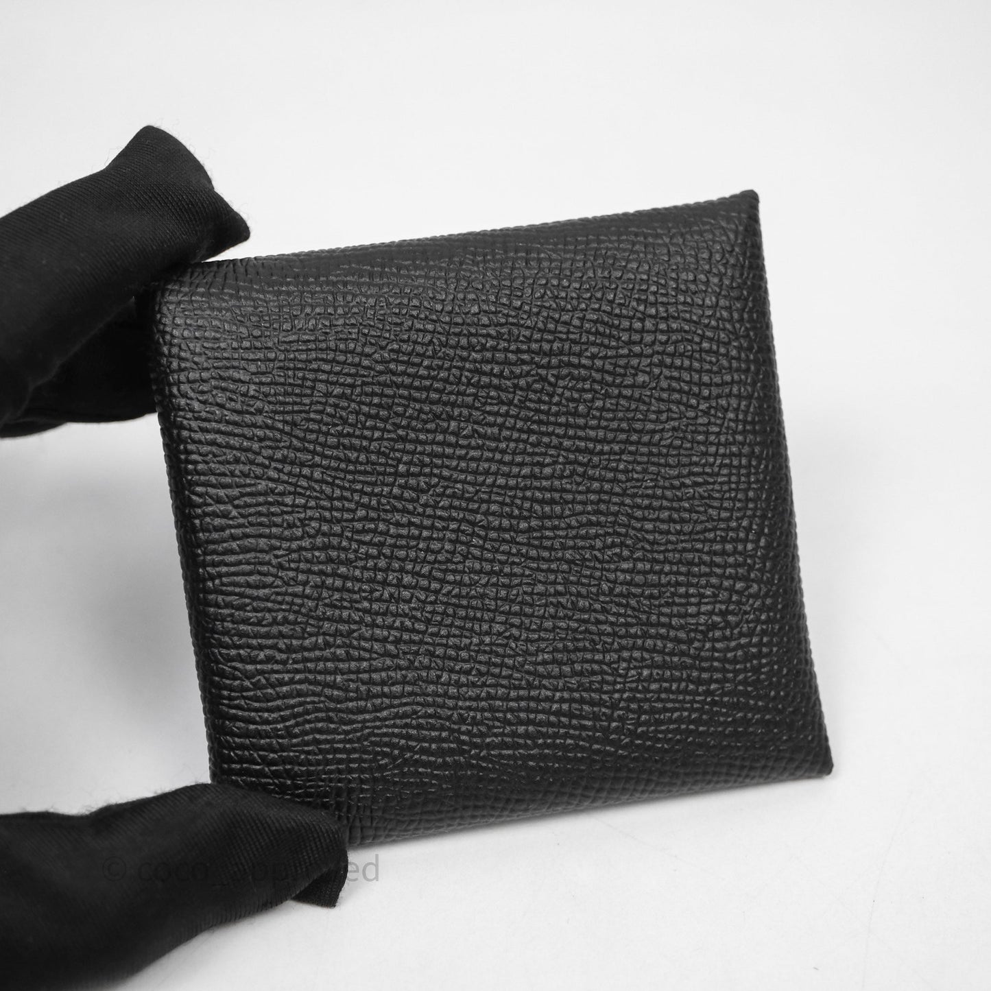 Hermes Bastia Change Purse Noir Epsom