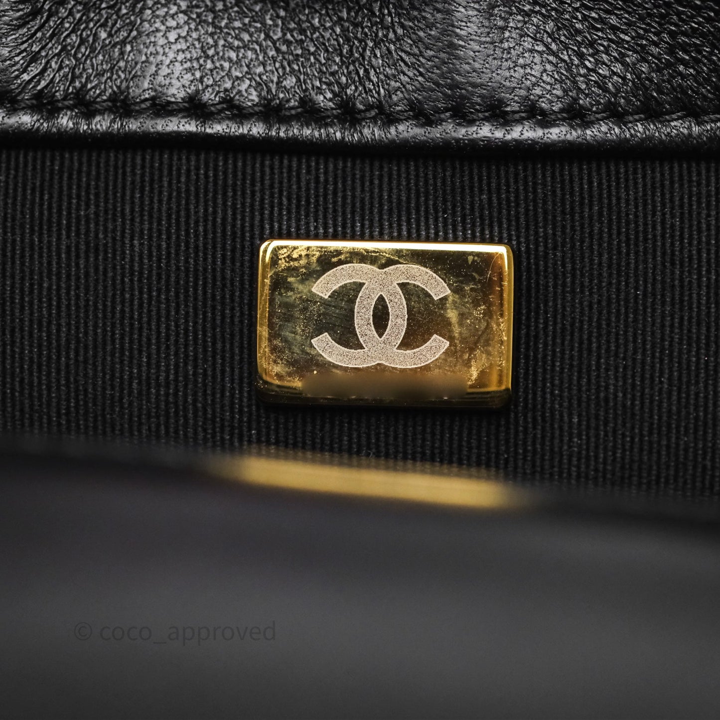Chanel Small Funky Town Black Lambskin Aged Gold Hardware