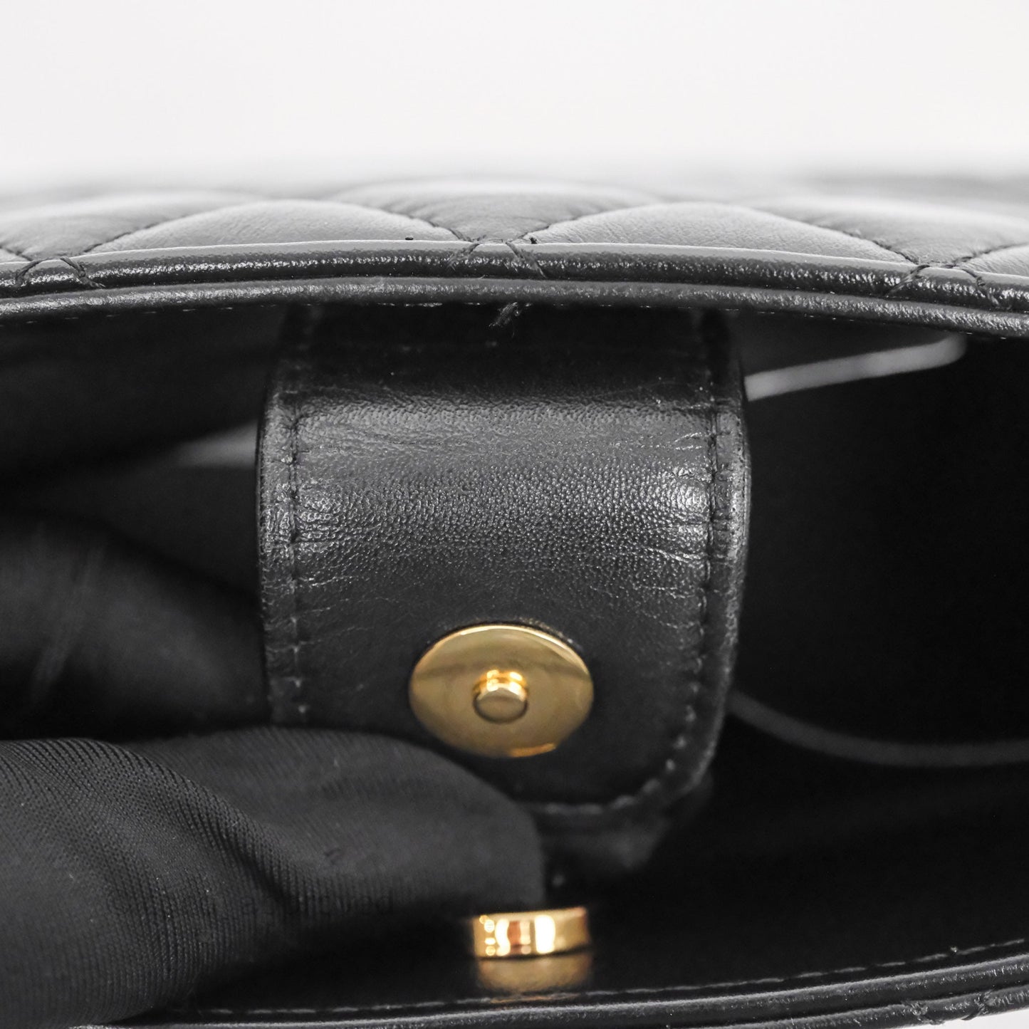 Chanel Clutch With Heart Chain Black Lambskin Gold Hardware