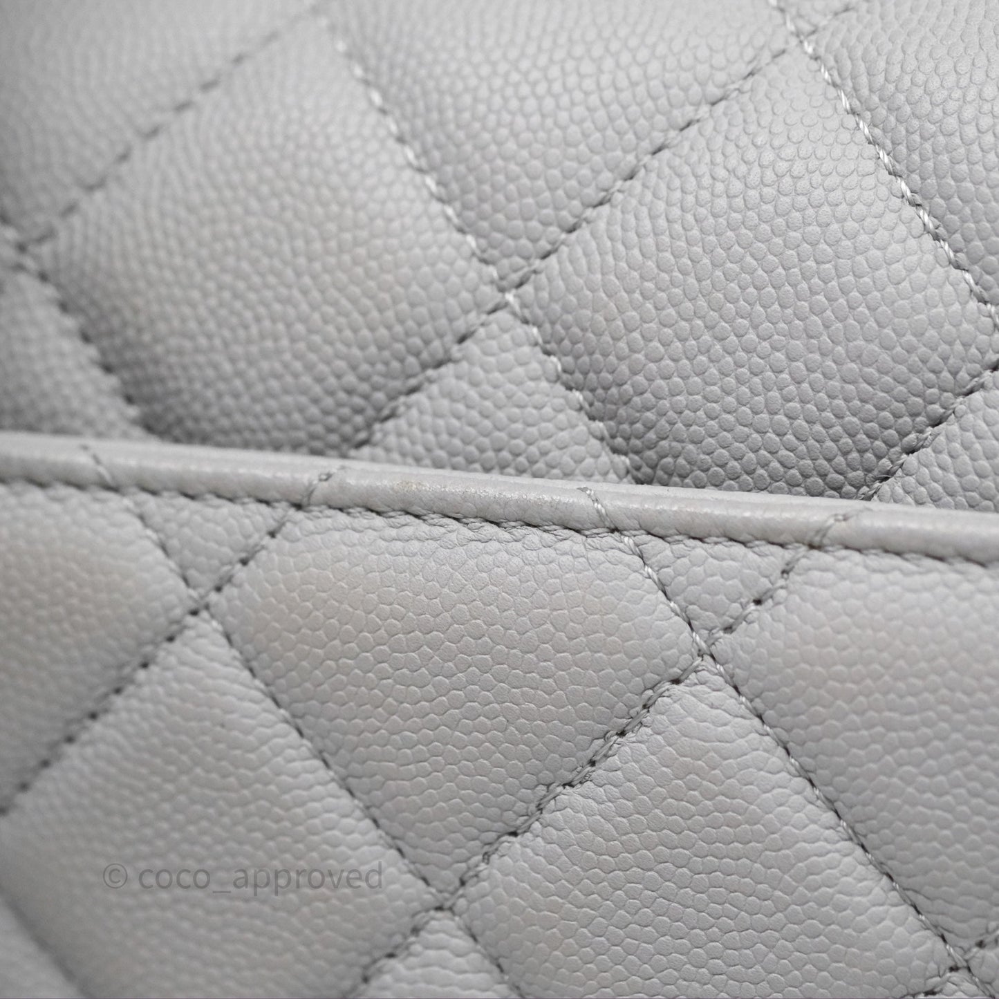 Chanel Quilted Medium Business Affinity Flap Grey Caviar Gold Hardware